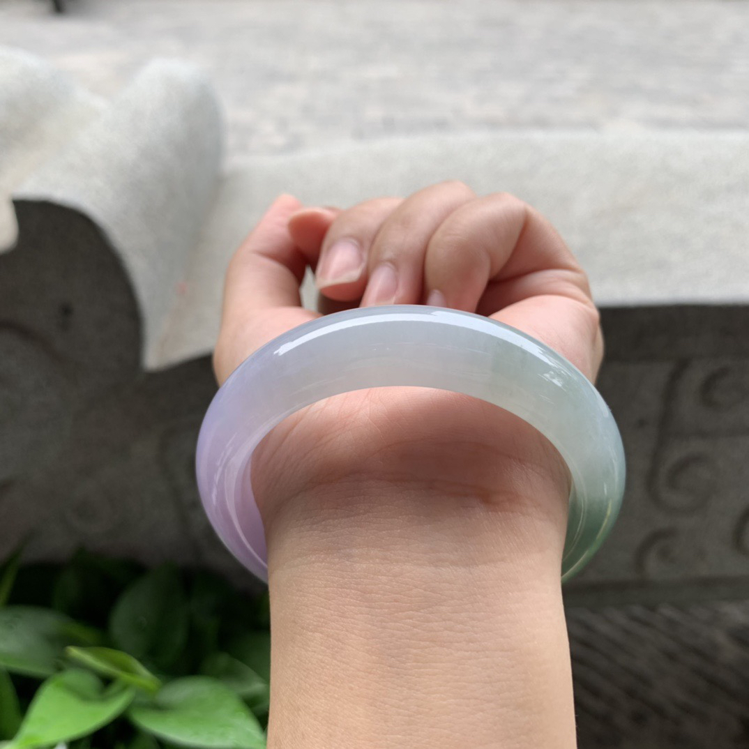 圈口55.3-13.3-9.1 【冰双彩正圈手镯】正圈55 56可戴