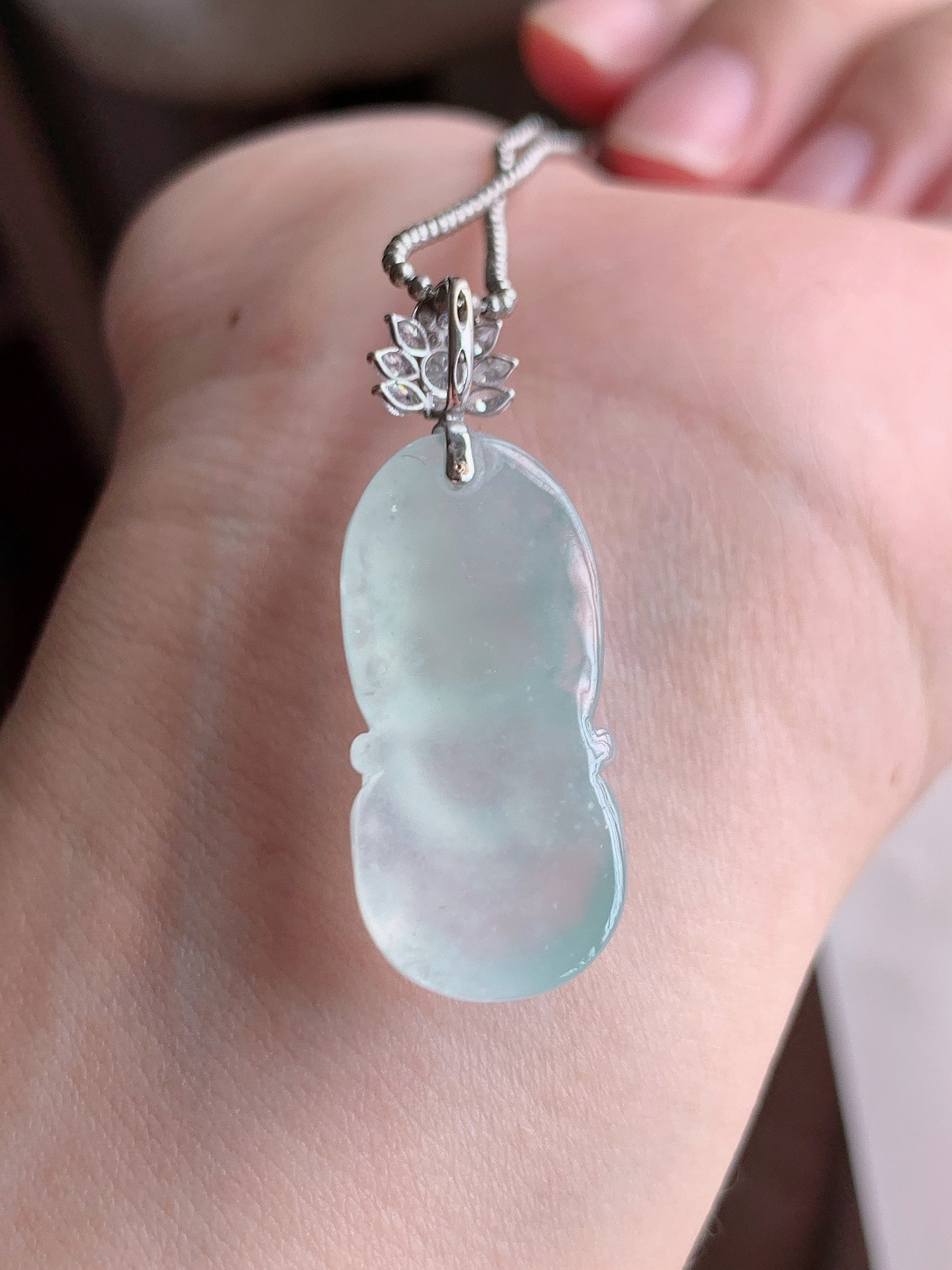 ️ 冰种宝宝佛吊坠，无裂通透水润，裸石25.8/12.3/7.9，自然光拍摄