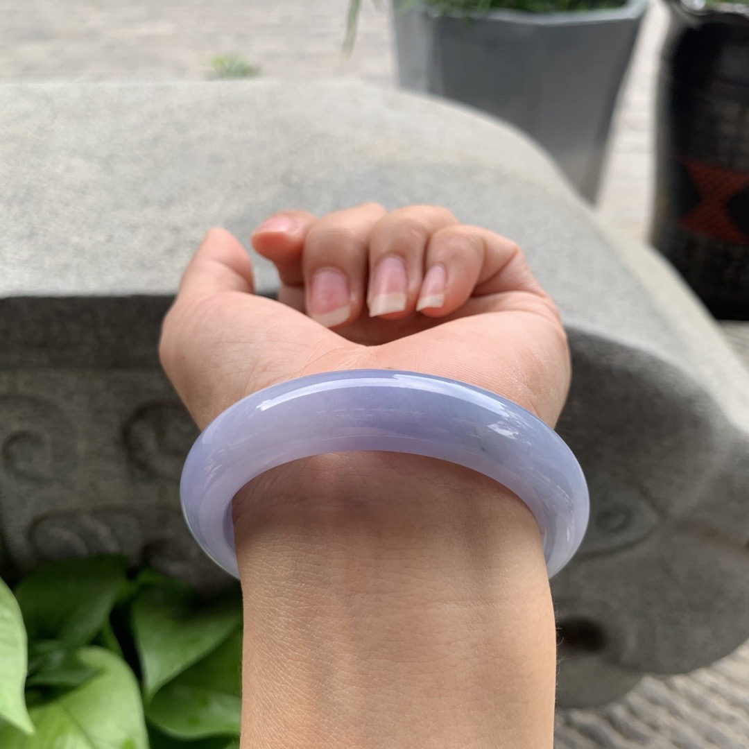 圈口 54.3-12.3-9【茄紫正圈手镯】正圈54 55可戴