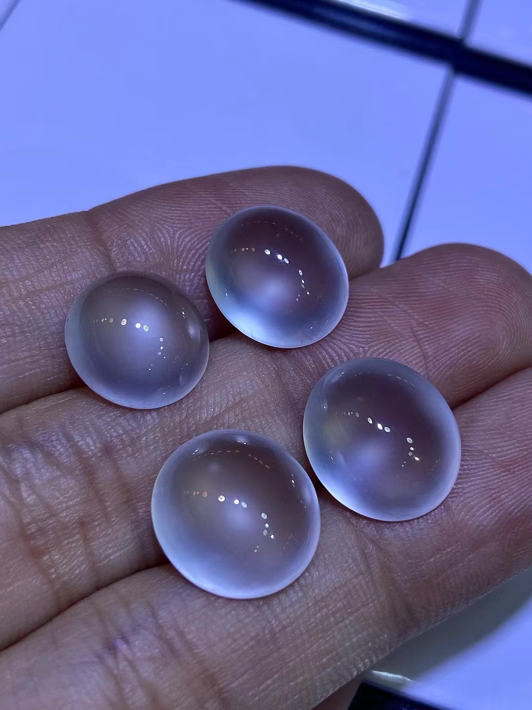 ️ 老坑冰种蛋面一手，完整冰透，起光，尺寸12.8×11.8×5.8，11.8×10.9×5.5