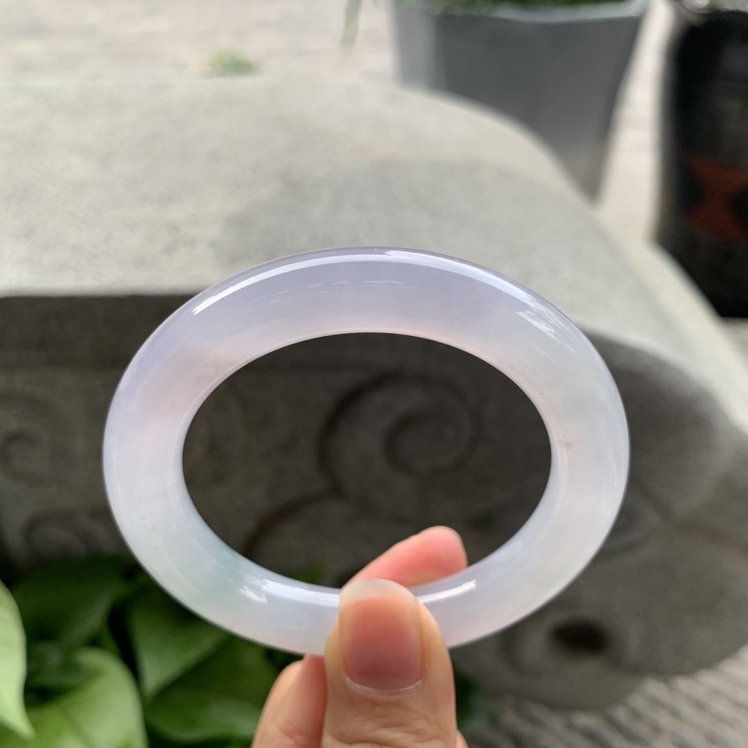 小圈口 52.2-10.3【冰粉紫圆条手镯】圆条52 53可戴