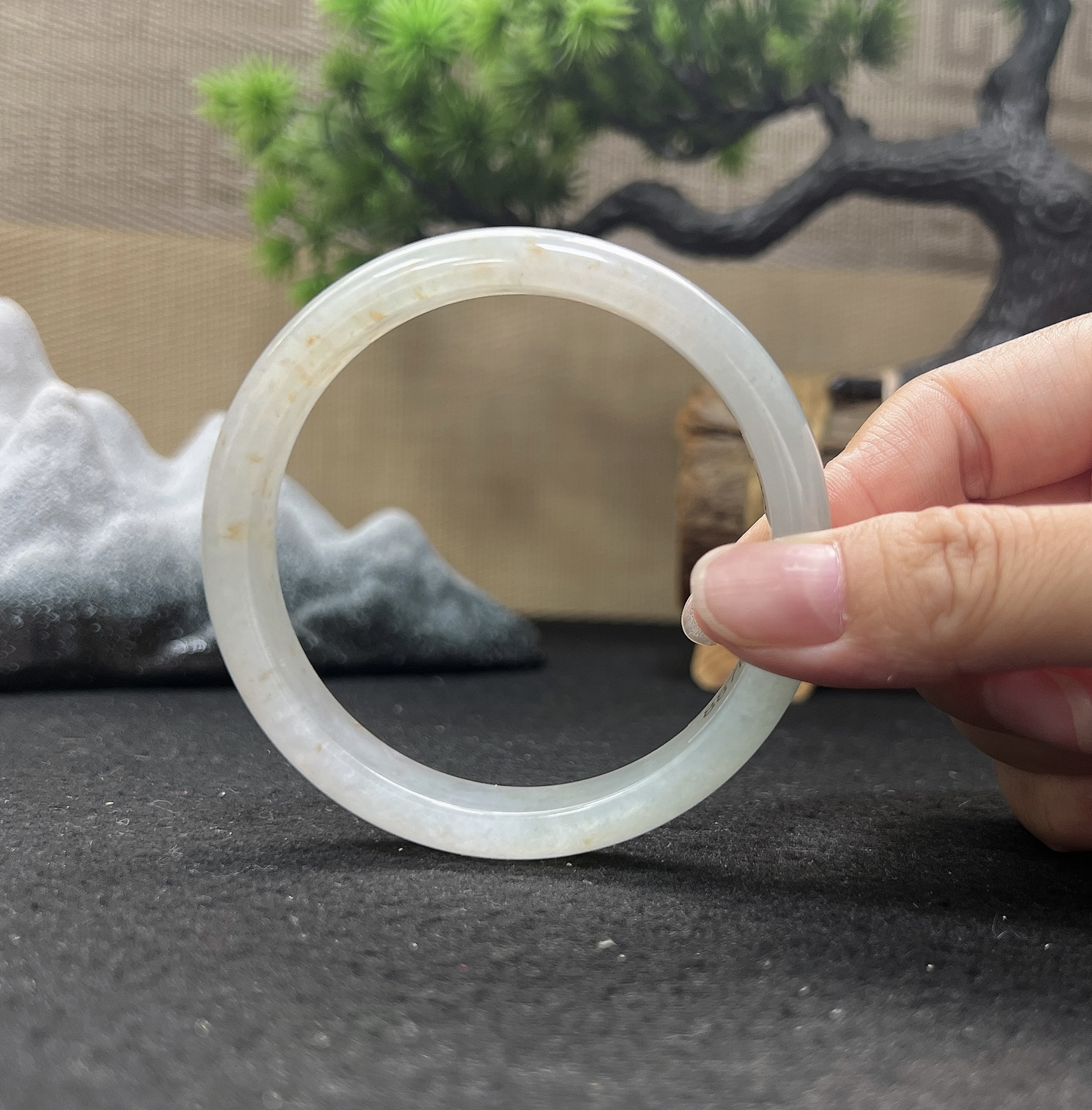 61圈口正圈洒金手镯