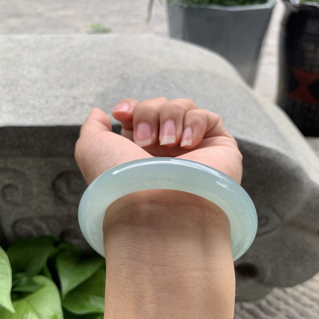 圈口 54-11.8【冰晴水圆条手镯】圆条54 55可戴