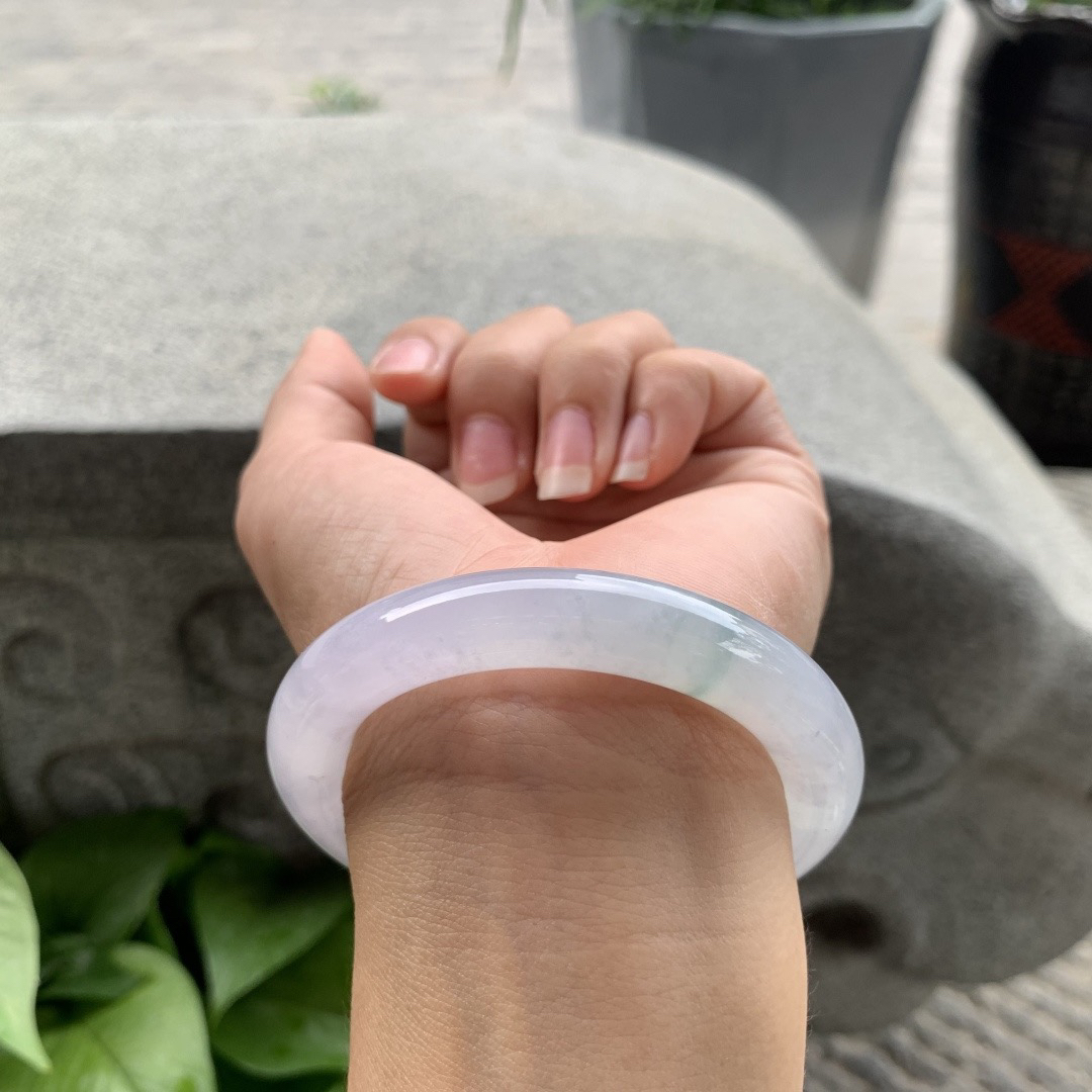 小圈口 52.2-10.3【冰粉紫圆条手镯】圆条52 53可戴