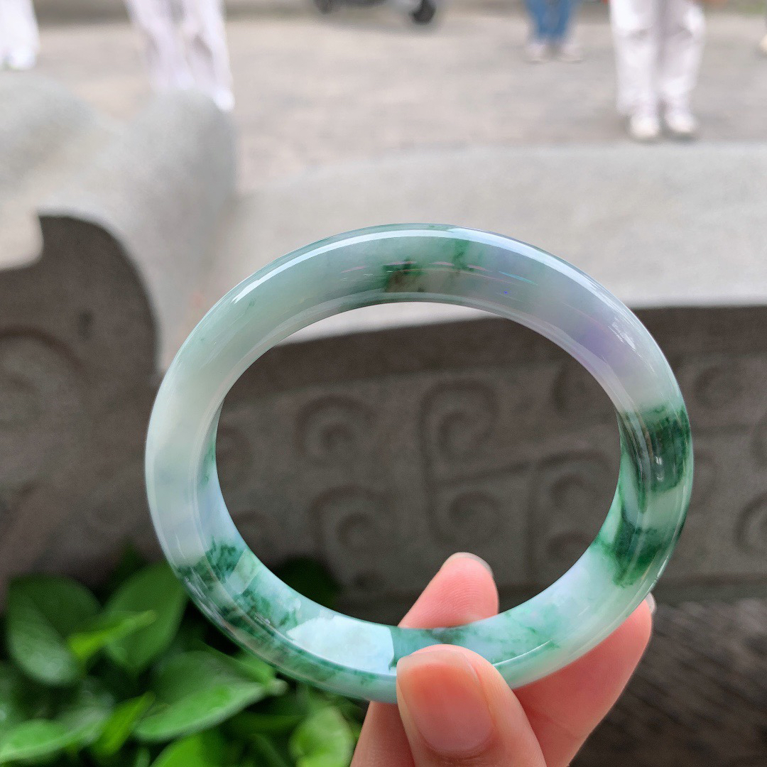 圈口56.4-11.6-7.9【紫飘花正圈手镯】正圈56 57可戴