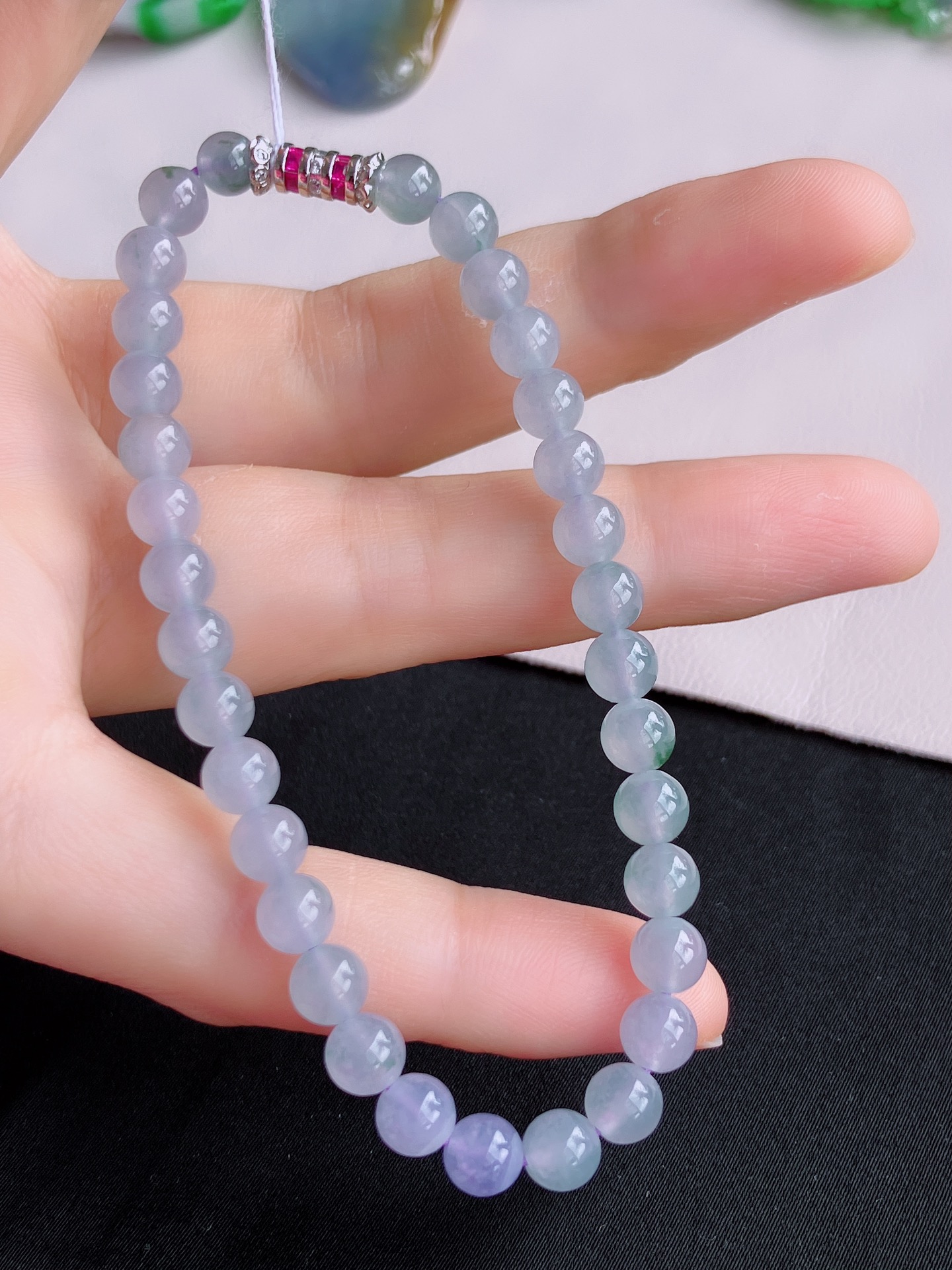 ️，冰紫手串，晶莹剔透，尺寸6/自然光实拍