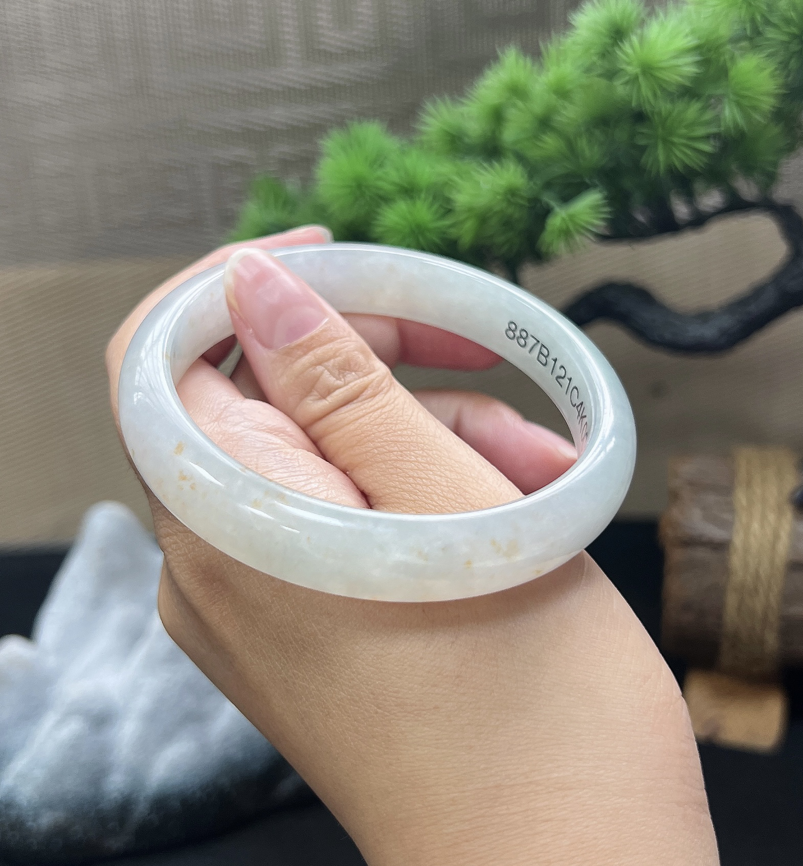 61圈口正圈洒金手镯