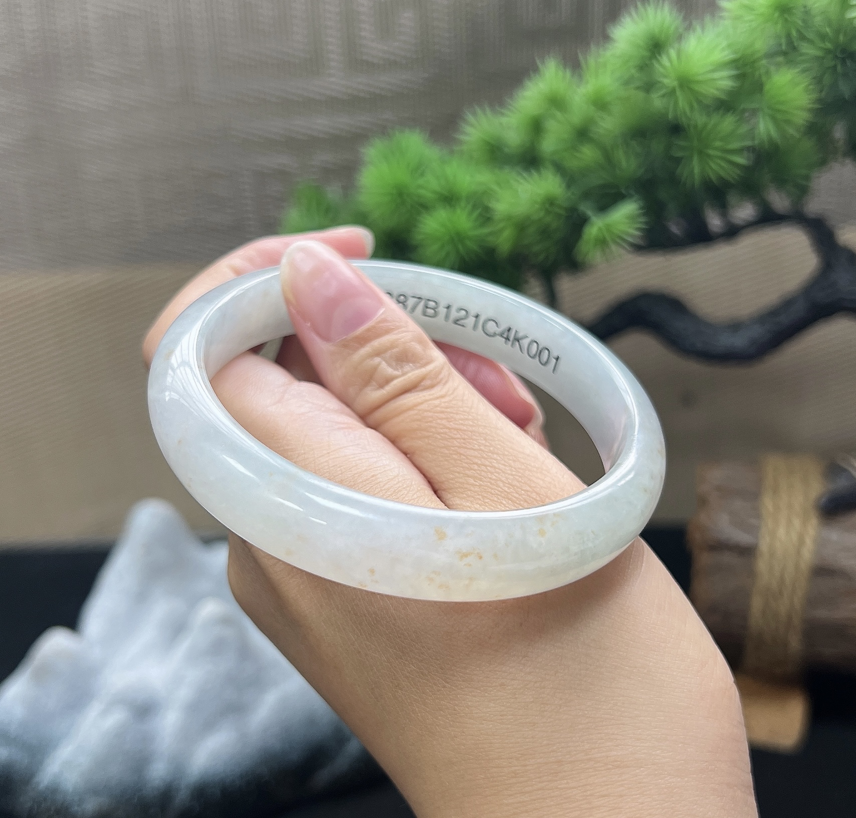 61圈口正圈洒金手镯