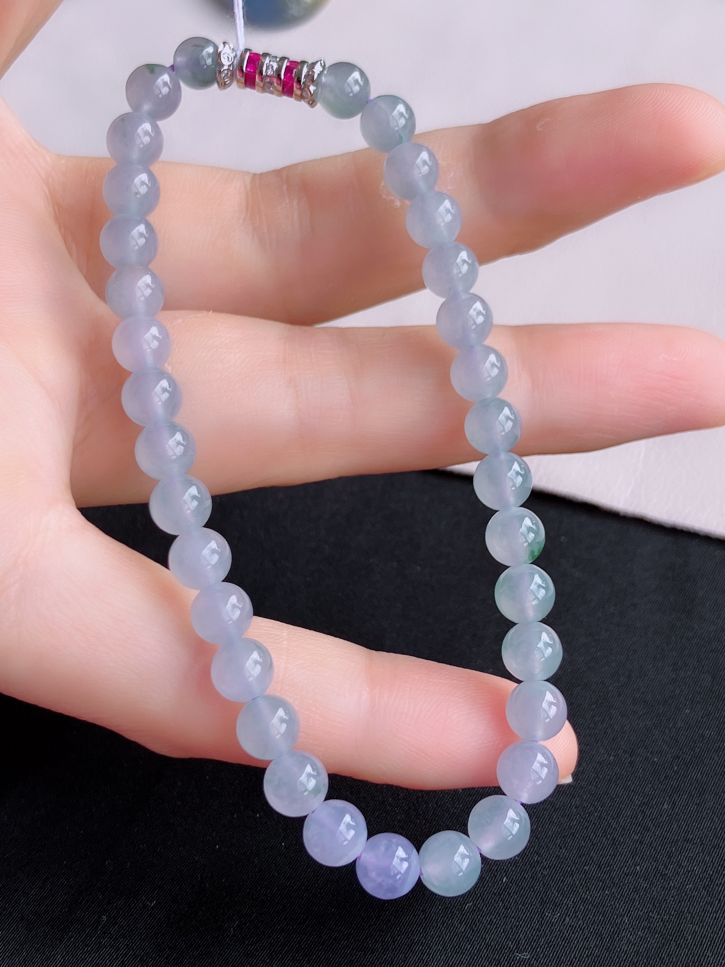 ️，冰紫手串，晶莹剔透，尺寸6/自然光实拍