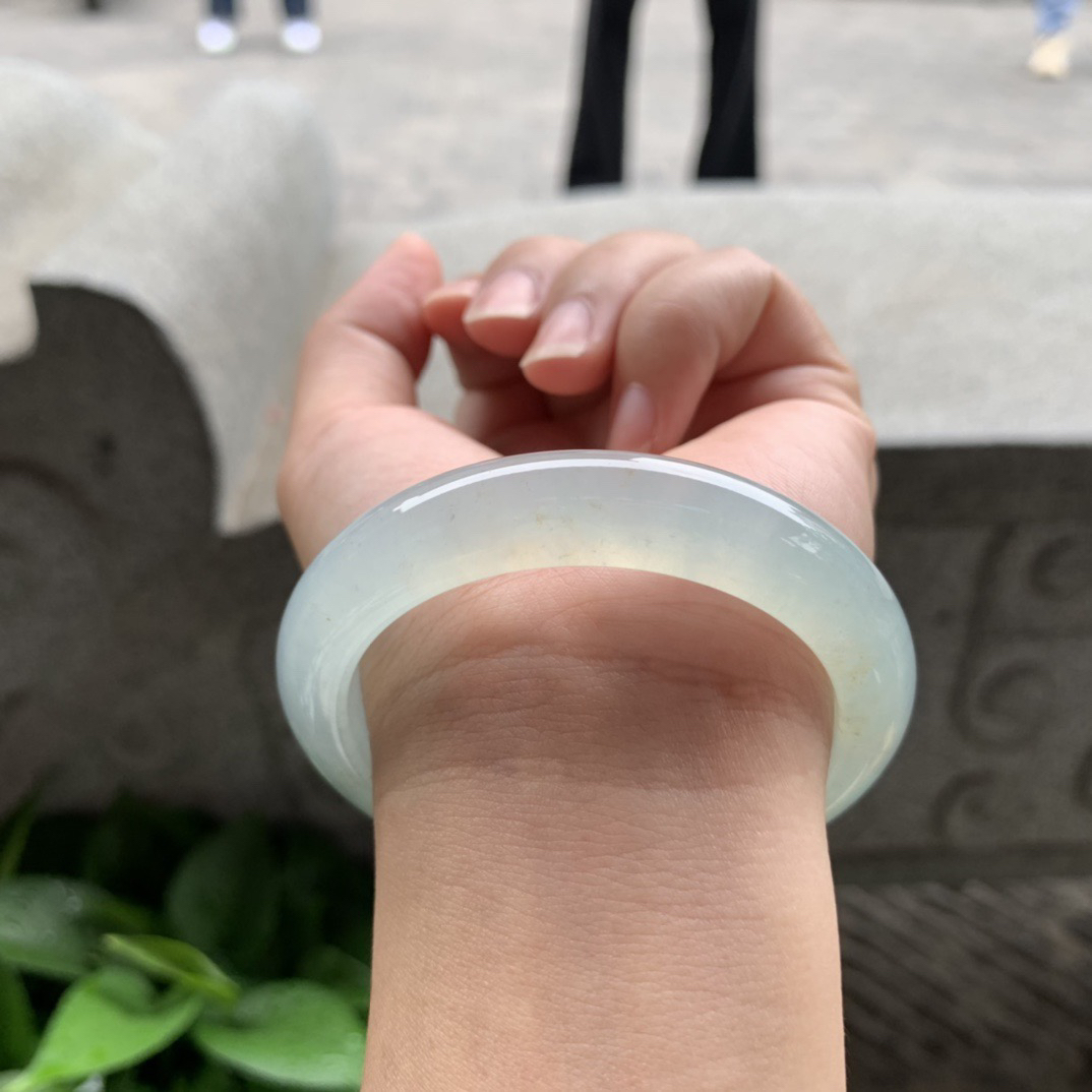 小圈口 53.3-11.3-8.6【冰种绿正圈手镯】正圈53 54可戴