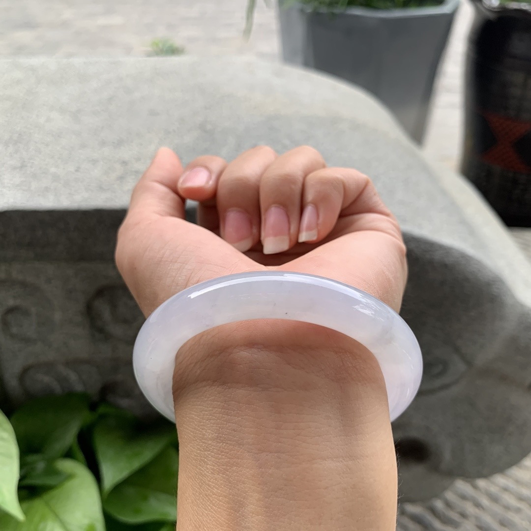 小圈口 52.2-10.3【冰粉紫圆条手镯】圆条52 53可戴