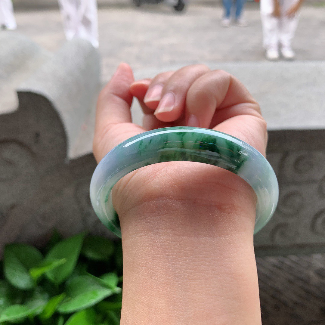 圈口56.4-11.6-7.9【紫飘花正圈手镯】正圈56 57可戴