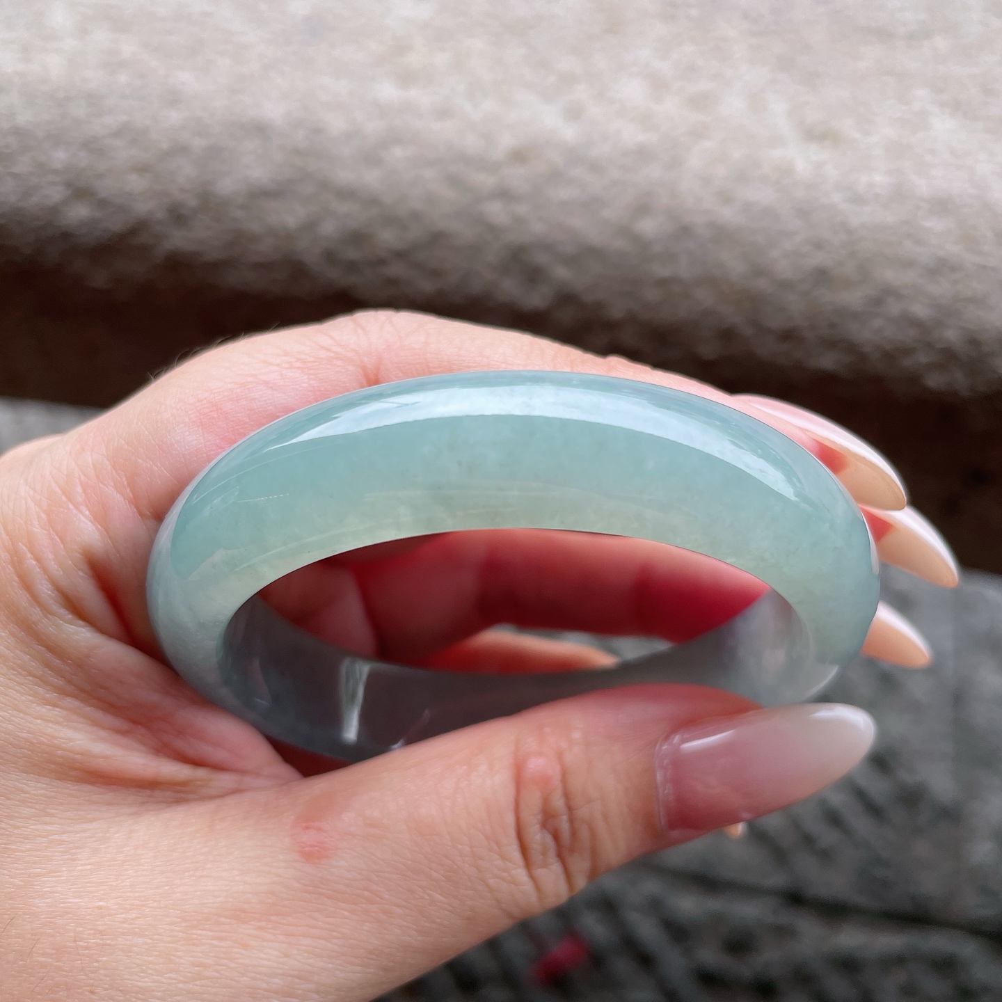 正圈54 55，圈口54-12.6-7.8，编码0423X3，冰种晴水，晶莹剔透，水润，种老，无裂