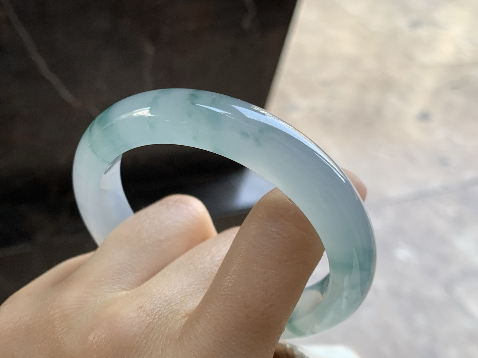 57.5-12.5-9冰种飘花手^_^冰味十足 飘花点缀