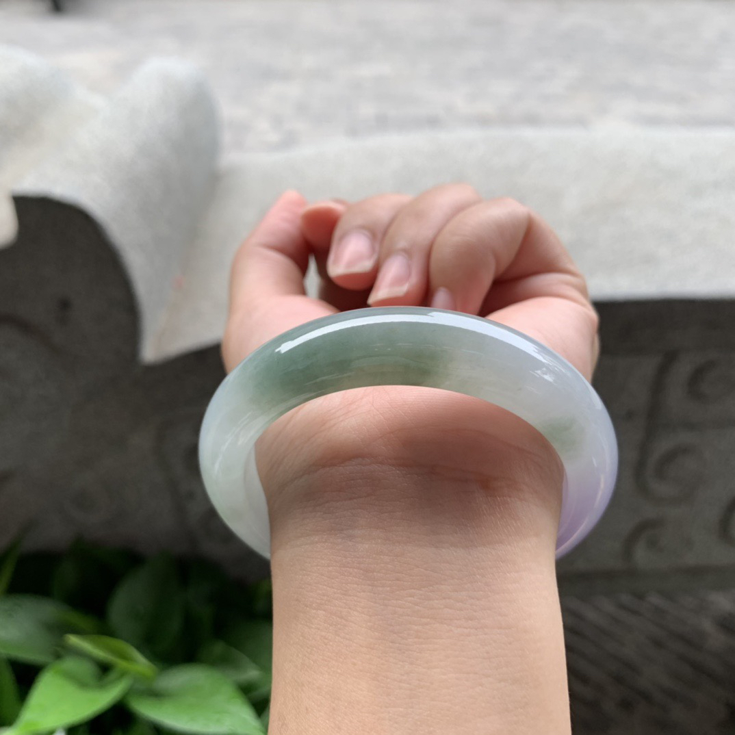 圈口55.3-13.3-9.1 【冰双彩正圈手镯】正圈55 56可戴