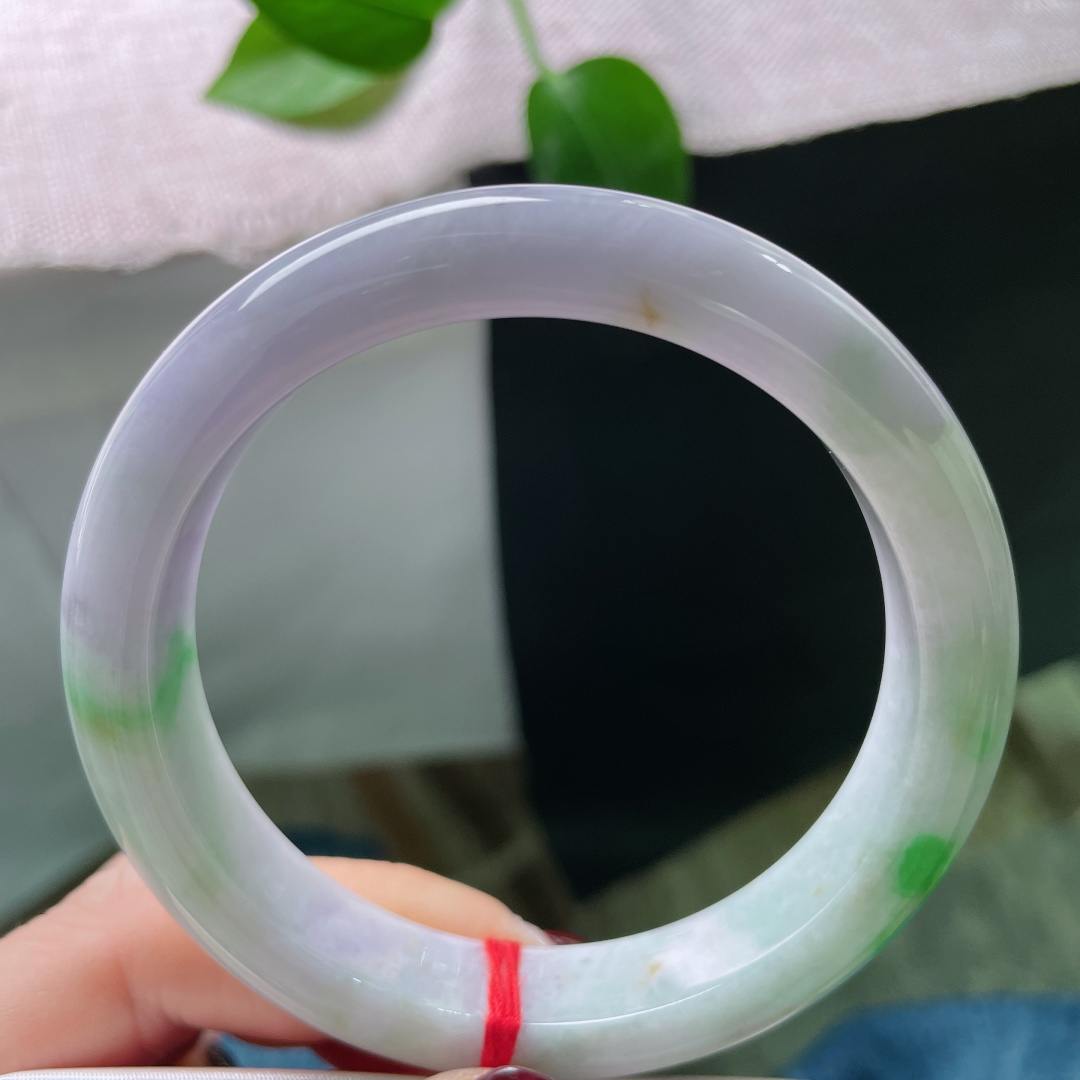 59.2/12.1/8.7春带彩正圈，水润，色彩斑斓，贵气，温柔大方，皮纹，无裂，ss51095a