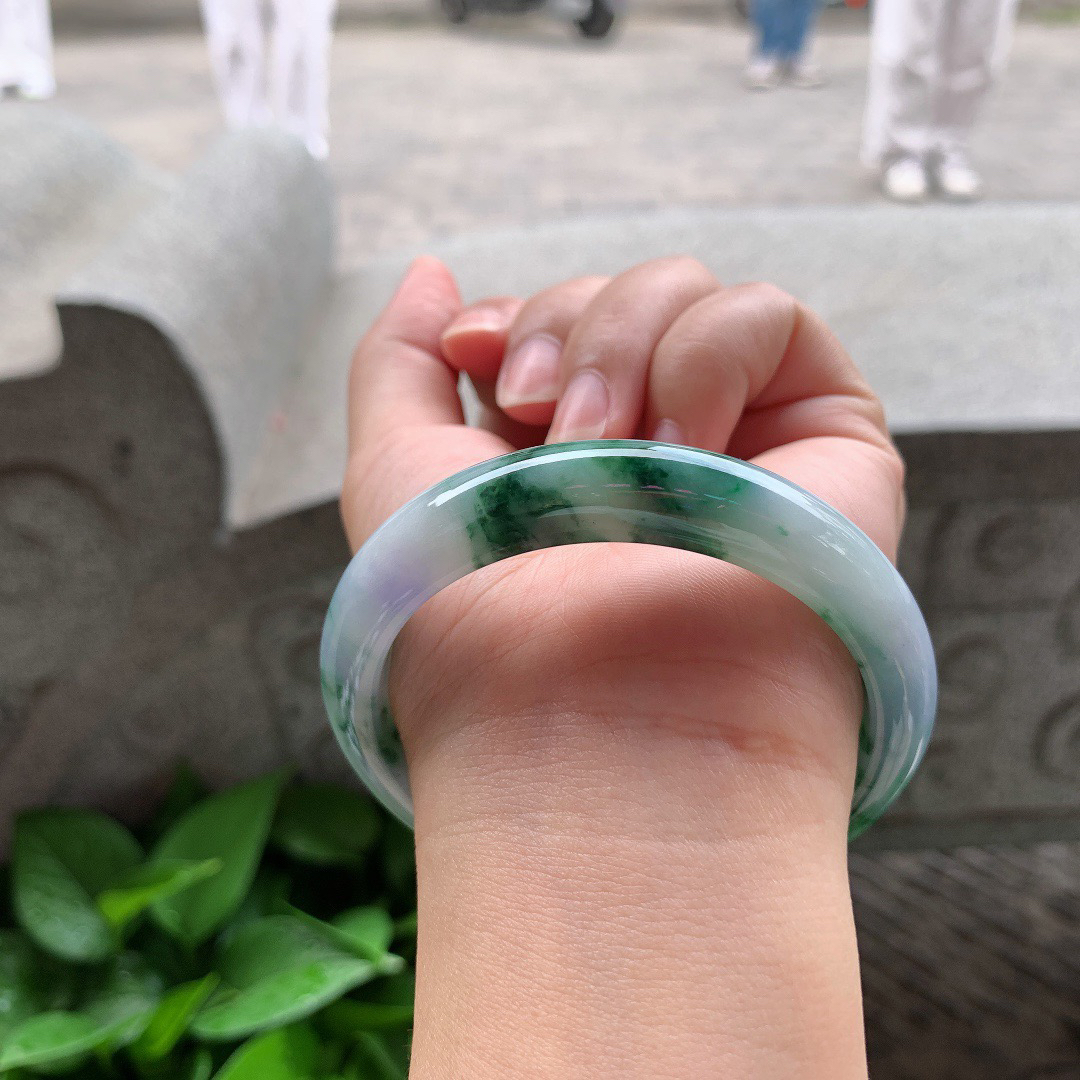 圈口56.4-11.6-7.9【紫飘花正圈手镯】正圈56 57可戴