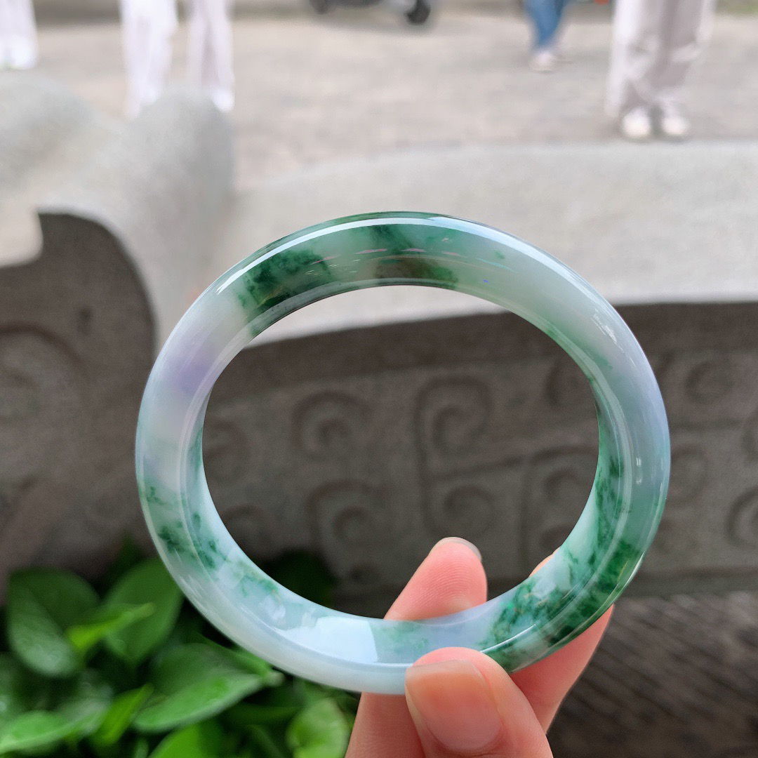 圈口56.4-11.6-7.9【紫飘花正圈手镯】正圈56 57可戴