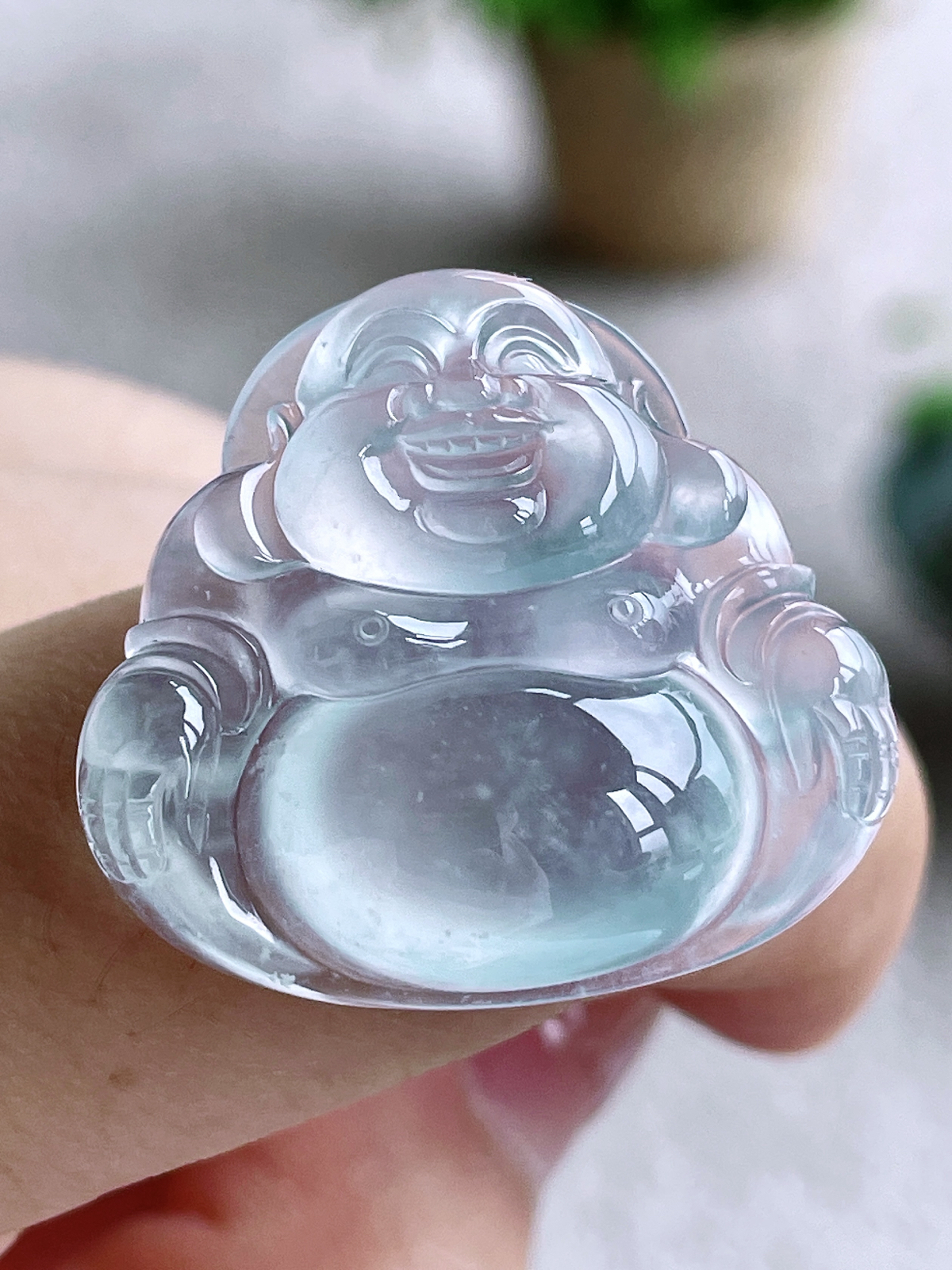 【裸石】高冰佛公吊坠
【说明】缅料 性价比高  
【尺寸】26.5-29-8.3..