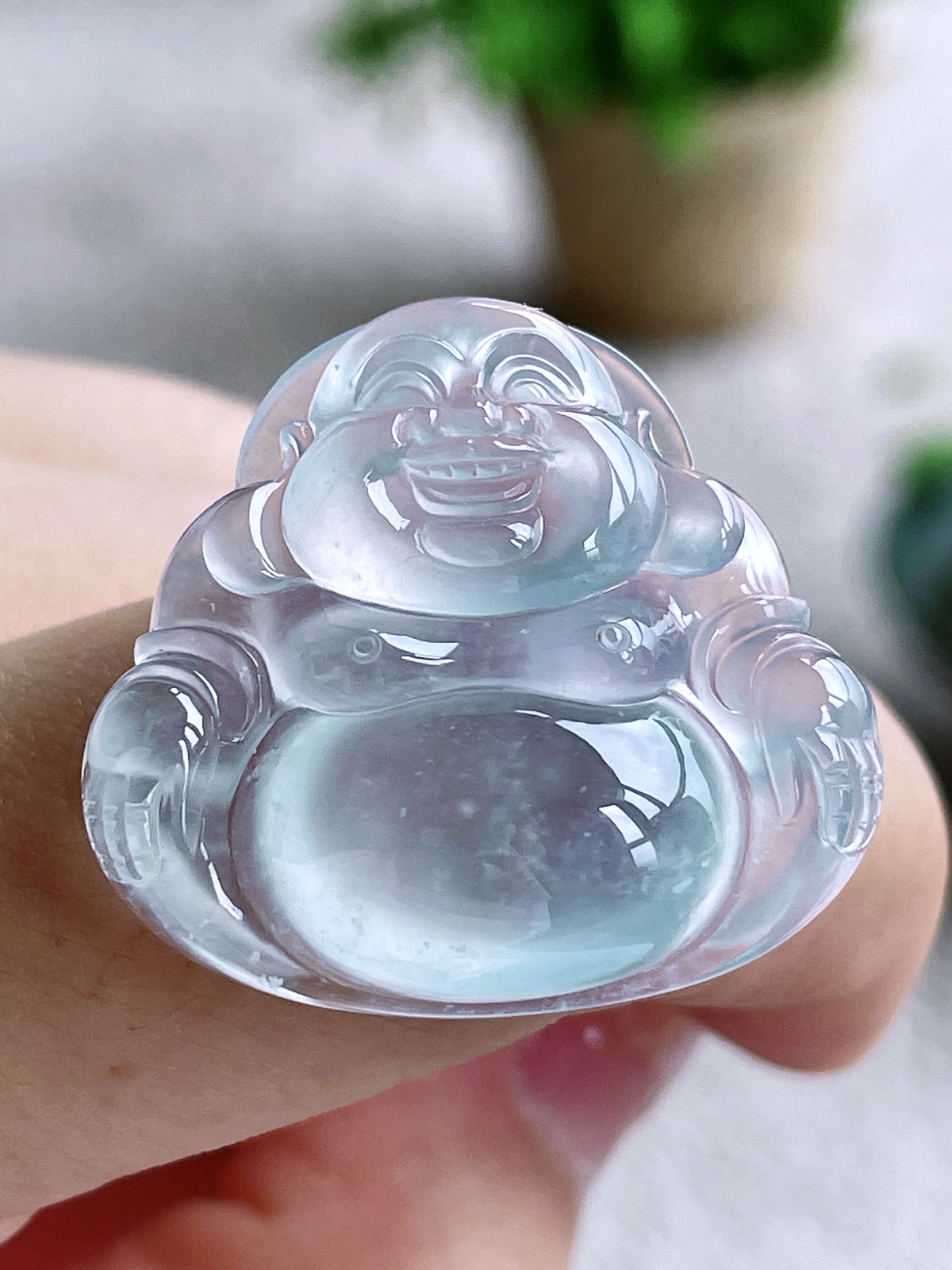 【裸石】高冰佛公吊坠
【说明】缅料 性价比高  
【尺寸】26.5-29-8.3..