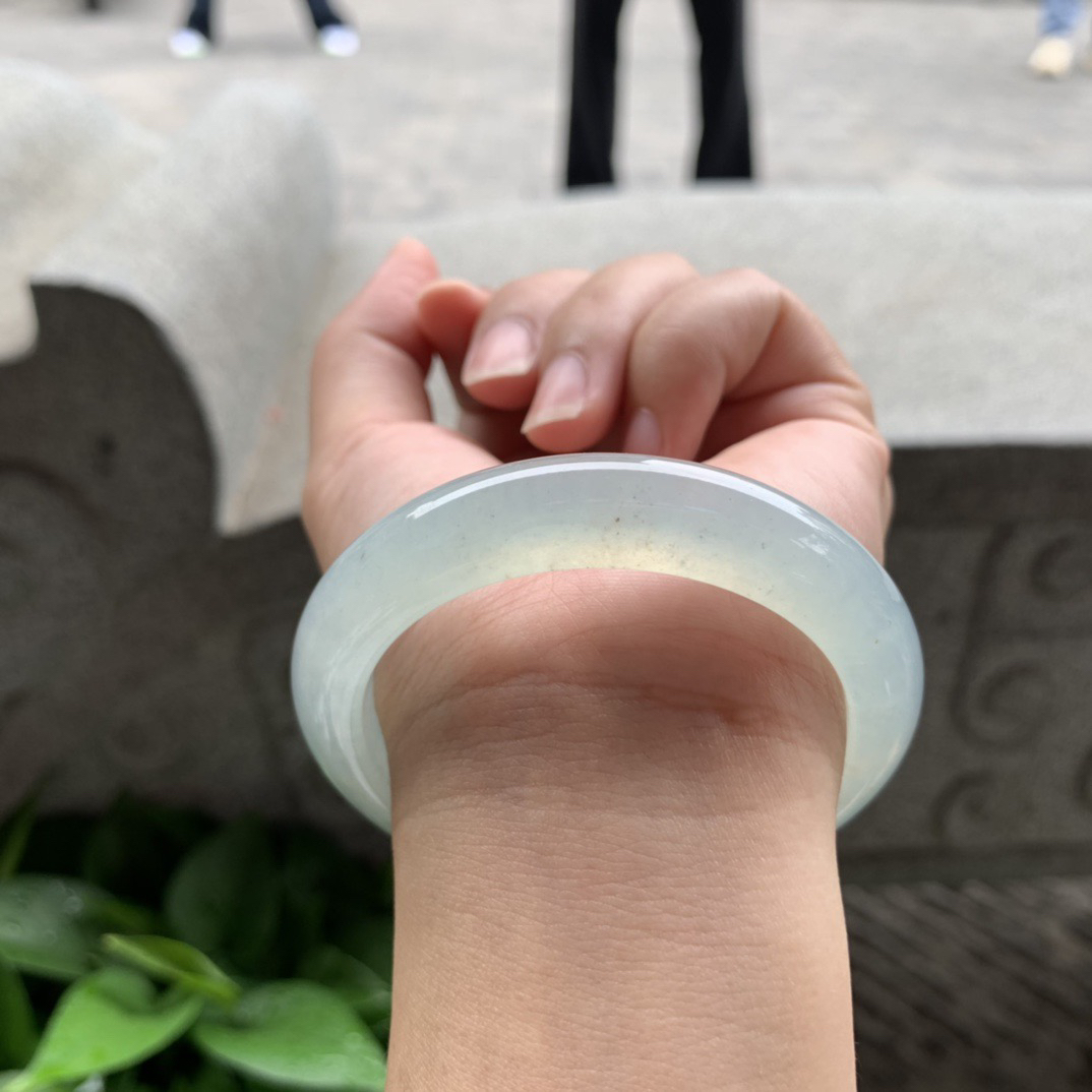 小圈口 53.3-11.3-8.6【冰种绿正圈手镯】正圈53 54可戴