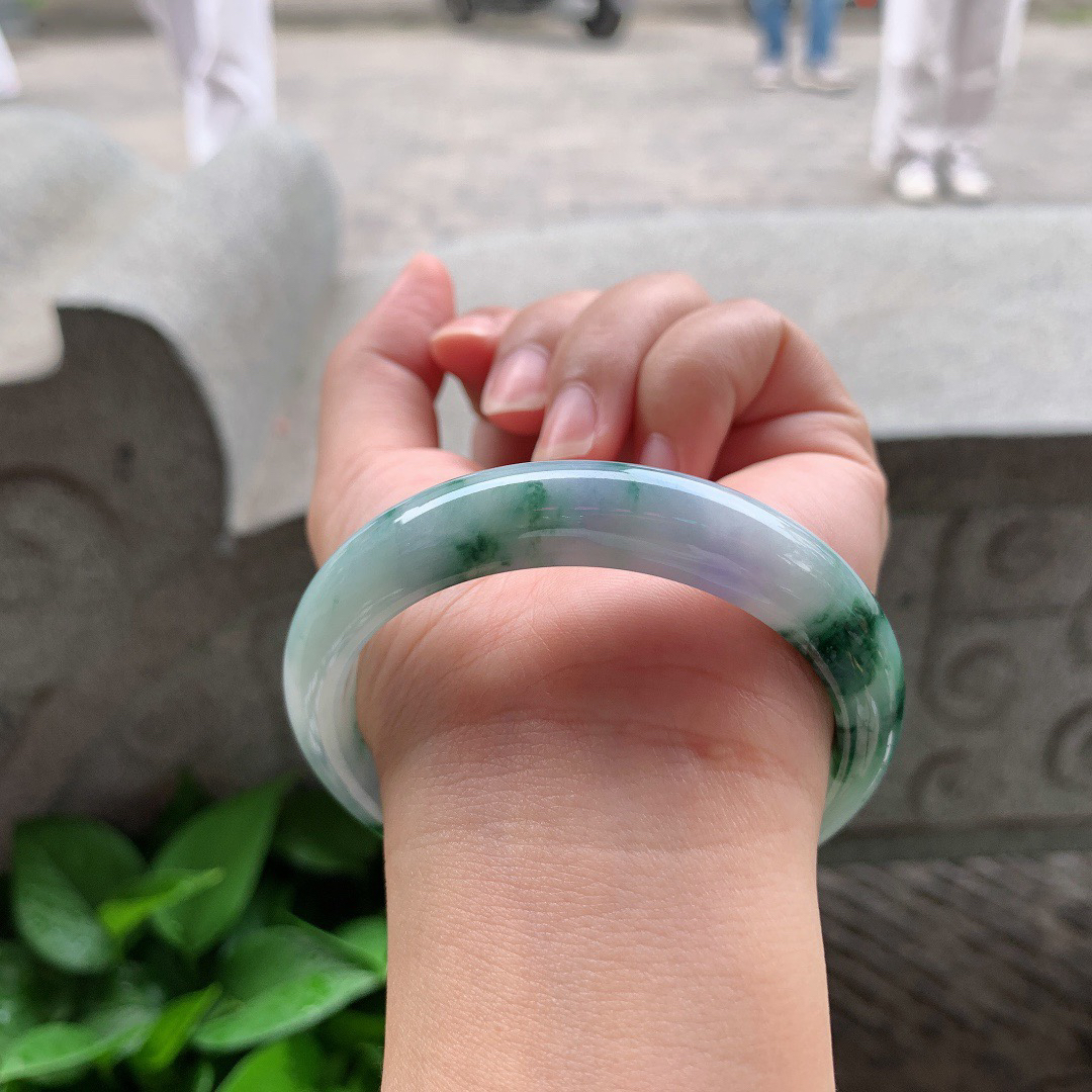 圈口56.4-11.6-7.9【紫飘花正圈手镯】正圈56 57可戴