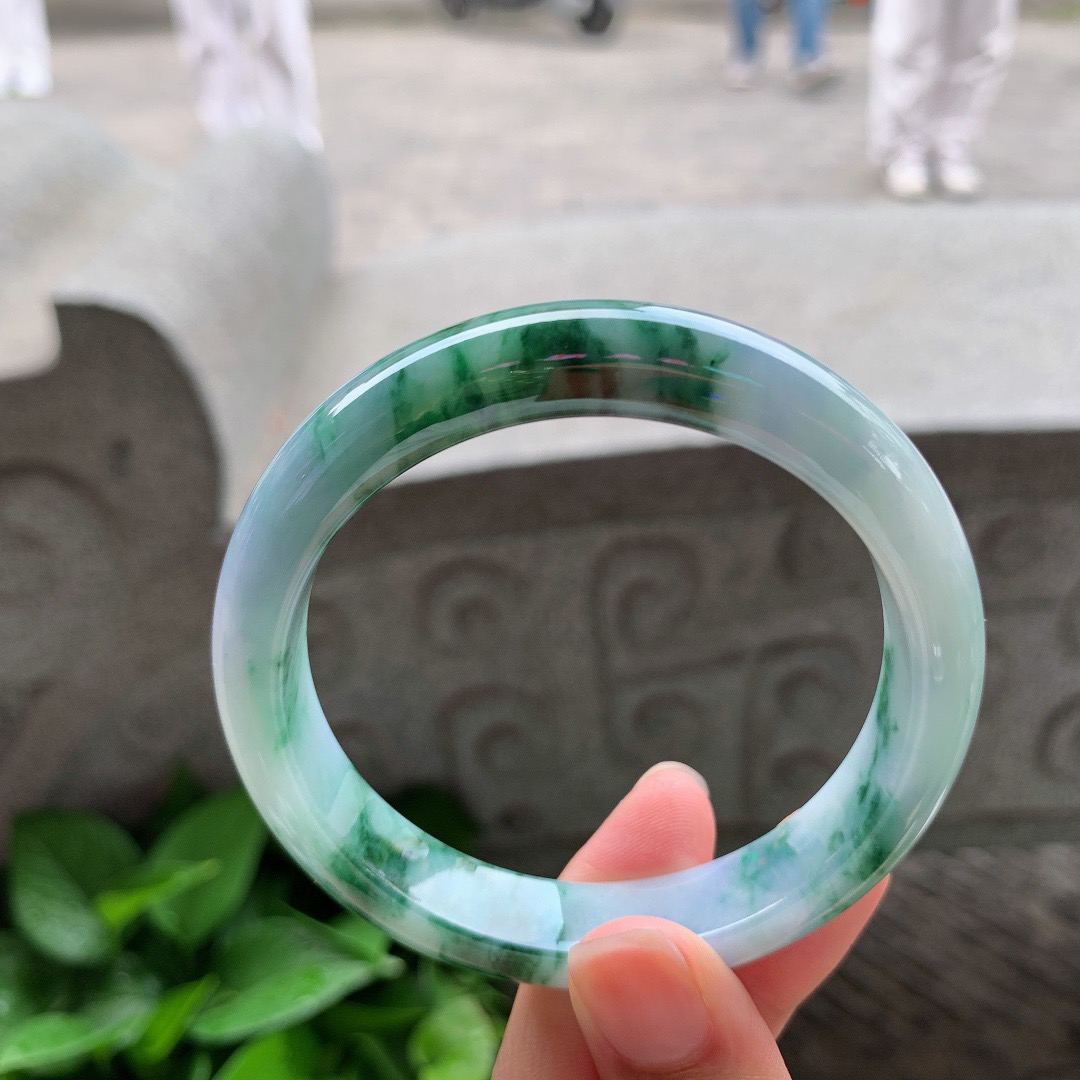 圈口56.4-11.6-7.9【紫飘花正圈手镯】正圈56 57可戴