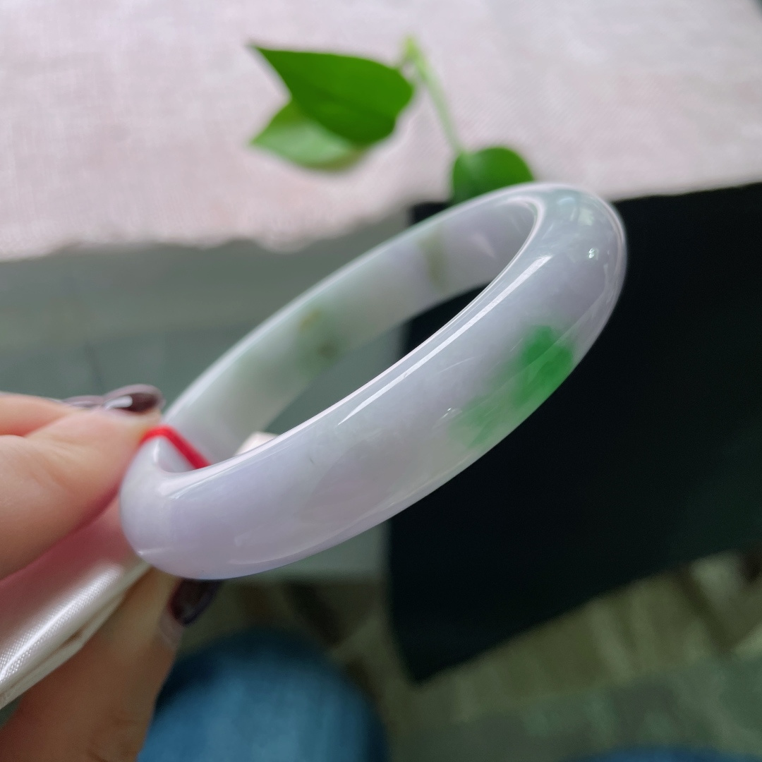 59.4/12.8/8.6，春带彩正圈，一抹翠色洋溢着生机与活力，水润，贵气，皮纹，ss51101a