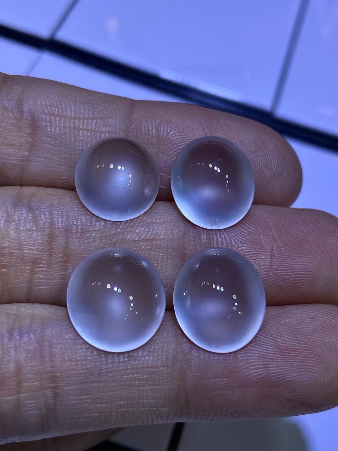 ️ 老坑冰种蛋面一手，完整冰透，起光，尺寸12.8×11.8×5.8，11.8×10.9×5.5