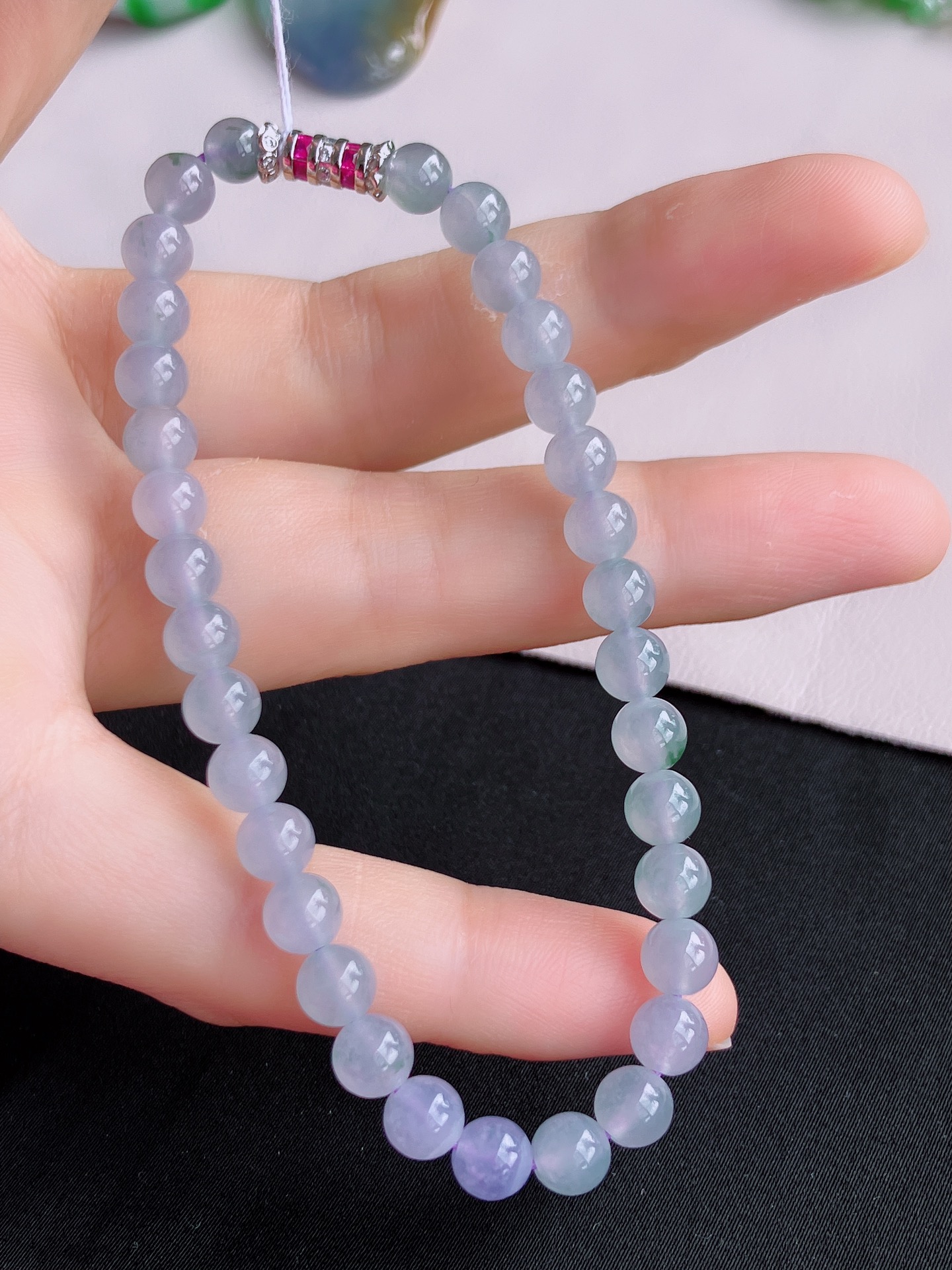 ️，冰紫手串，晶莹剔透，尺寸6/自然光实拍