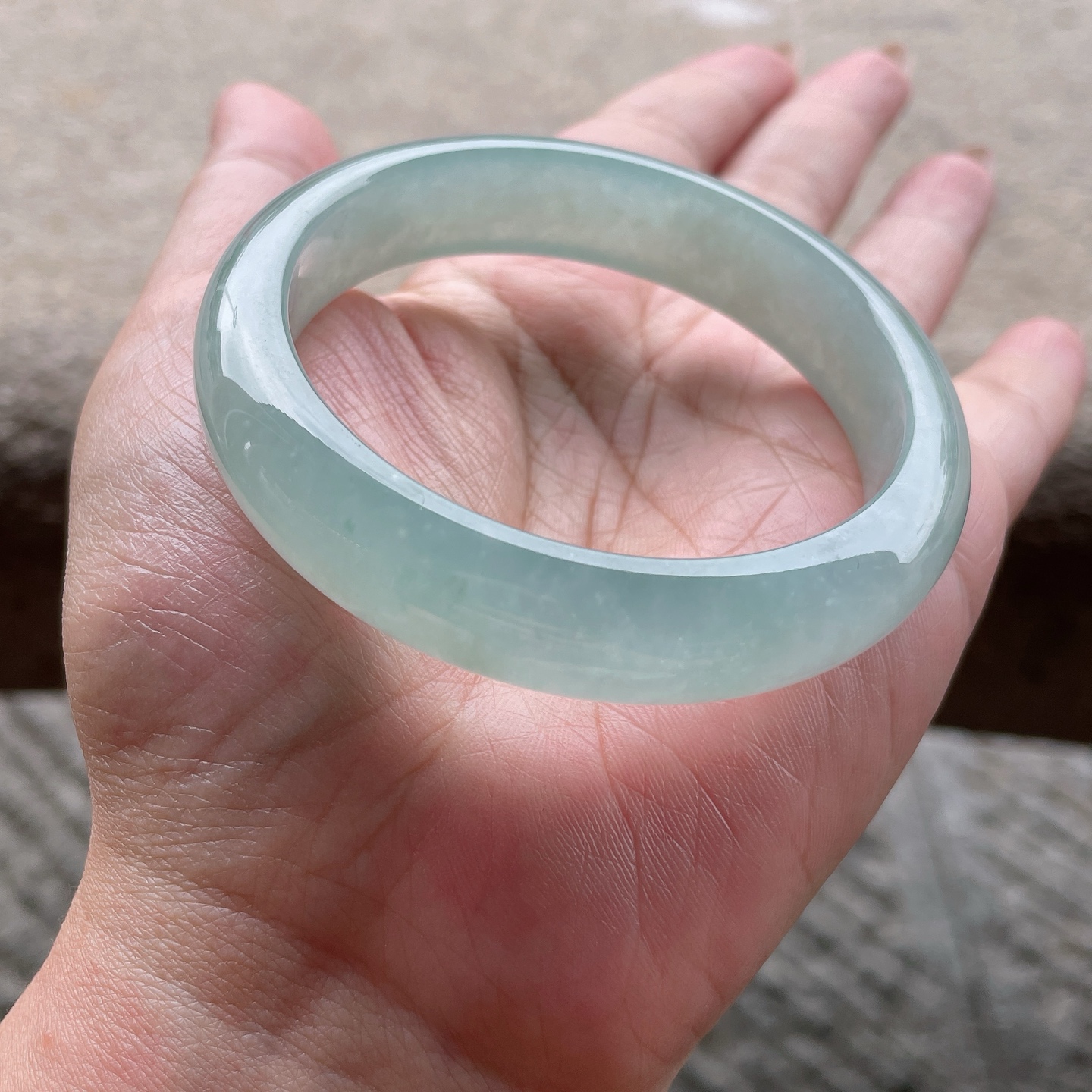 正圈54 55，圈口54-12.6-7.8，编码0423X3，冰种晴水，晶莹剔透，水润，种老，无裂