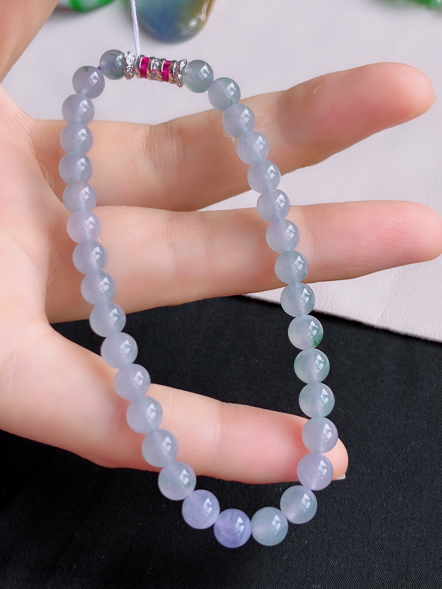 ️，冰紫手串，晶莹剔透，尺寸6/自然光实拍