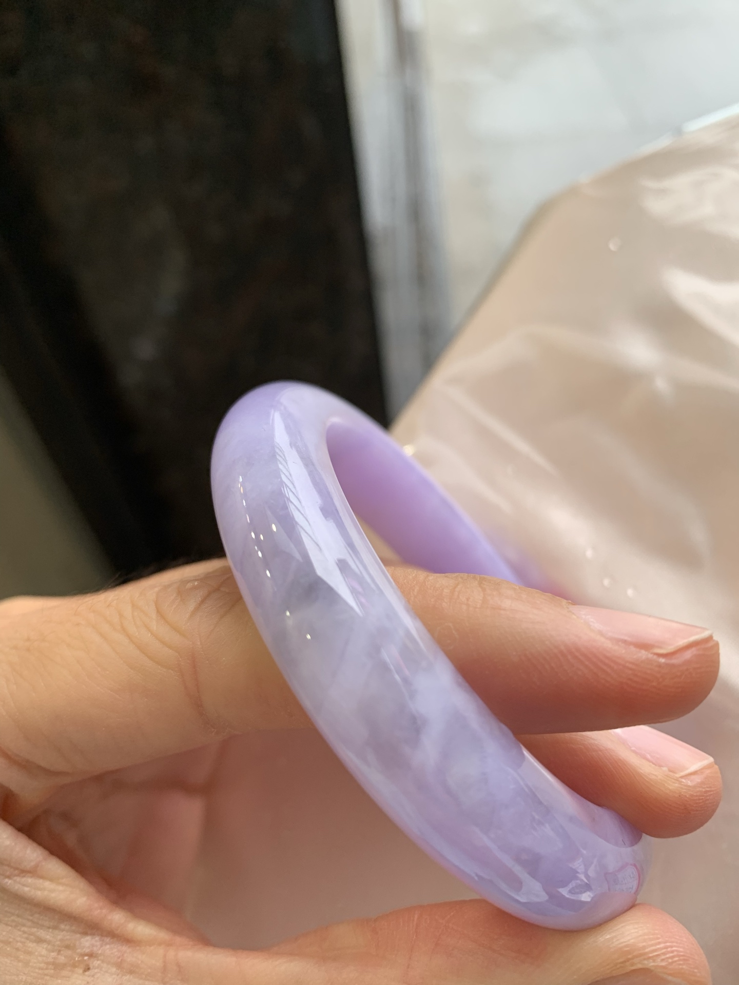 正圈满紫 微晶体结构 尺寸：55.5/12.7/9.9  色浓