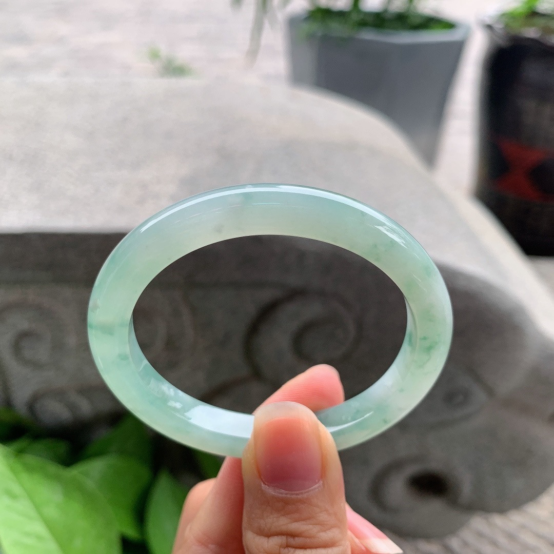 小圈口 51.6-44.5-7.8-7.4【冰飘花贵妃手镯】贵妃51 52可戴