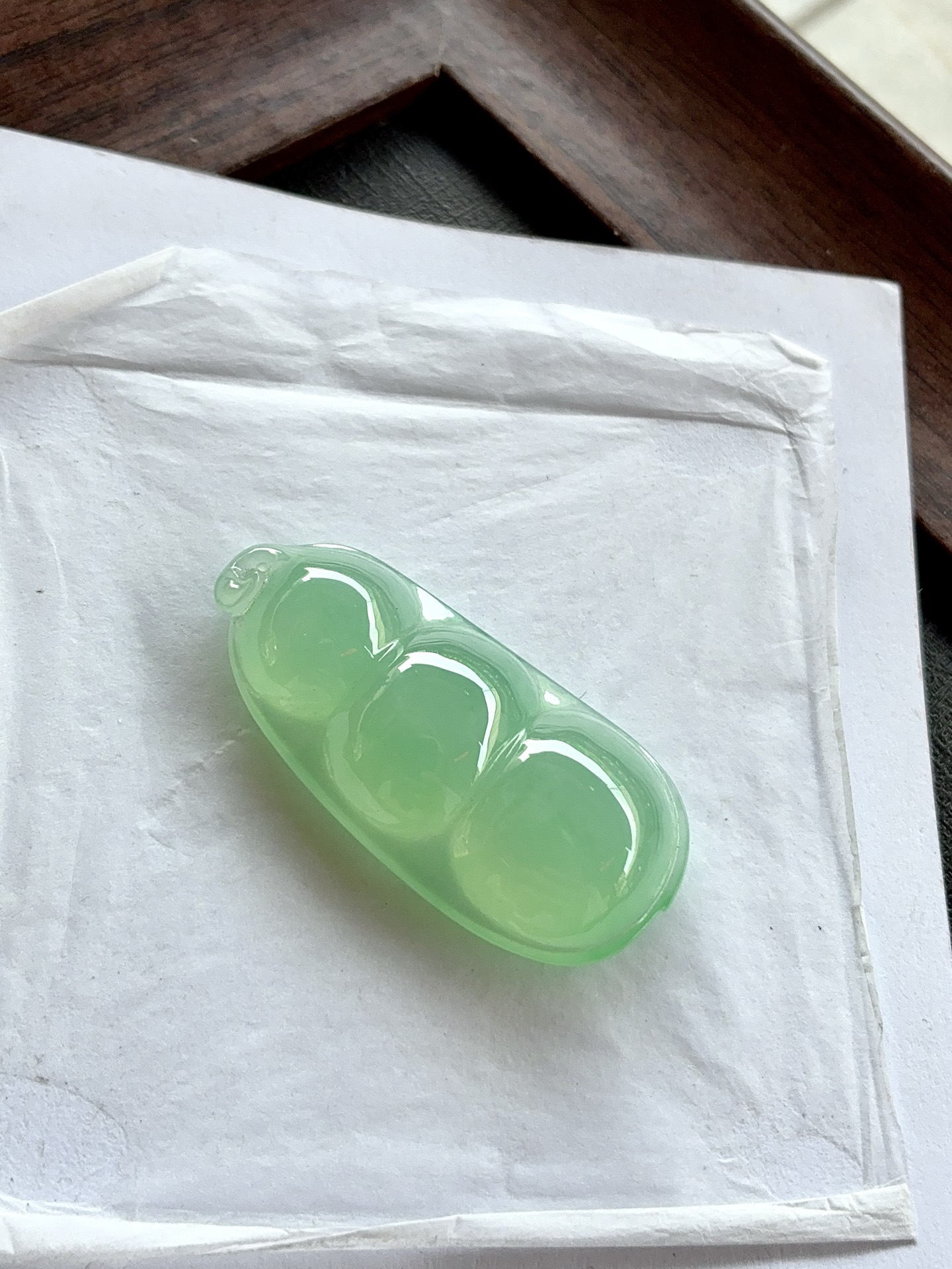 ️ 冰绿福豆，胶润透亮，尺寸45×20×10