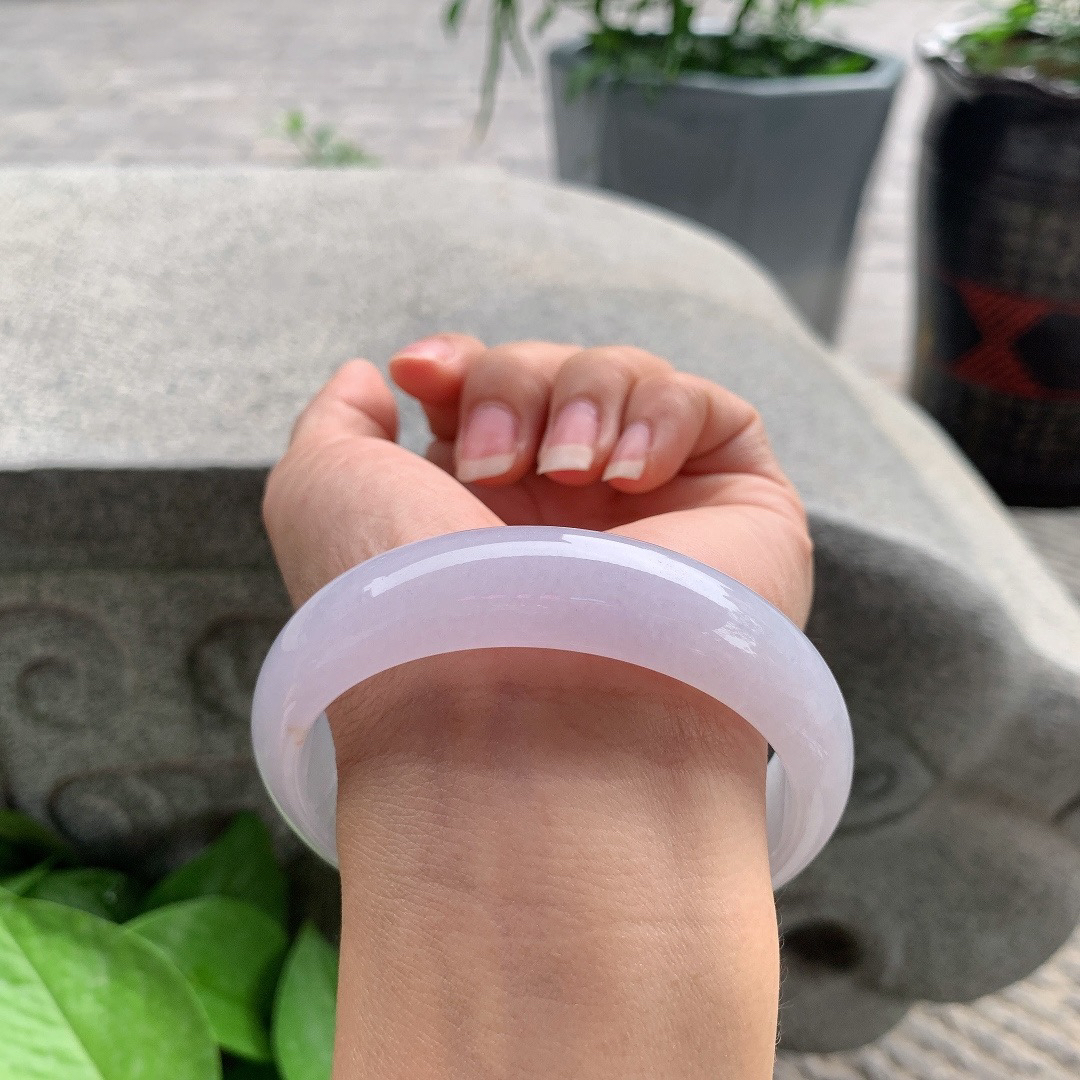 宽版大圈口 62.8-16.2-8.4【冰粉紫正圈手镯】正圈62 63可戴