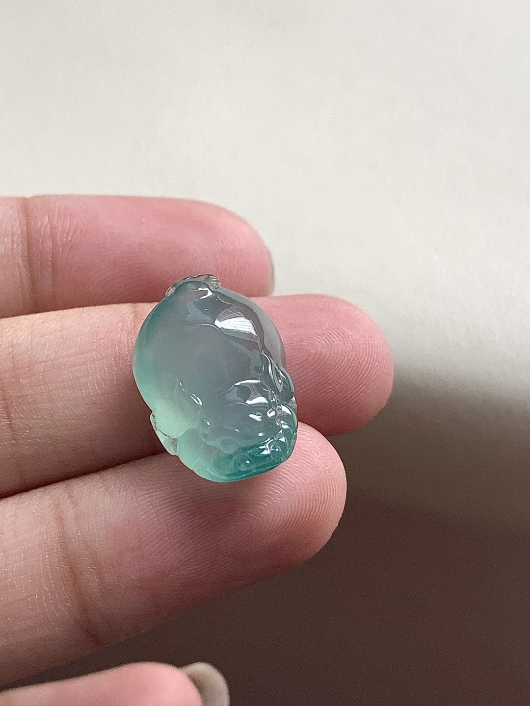 ️三脚蟾，晴水清新淡雅，底细腻透亮，尺寸：17.8/12.9/8.6，asd6423