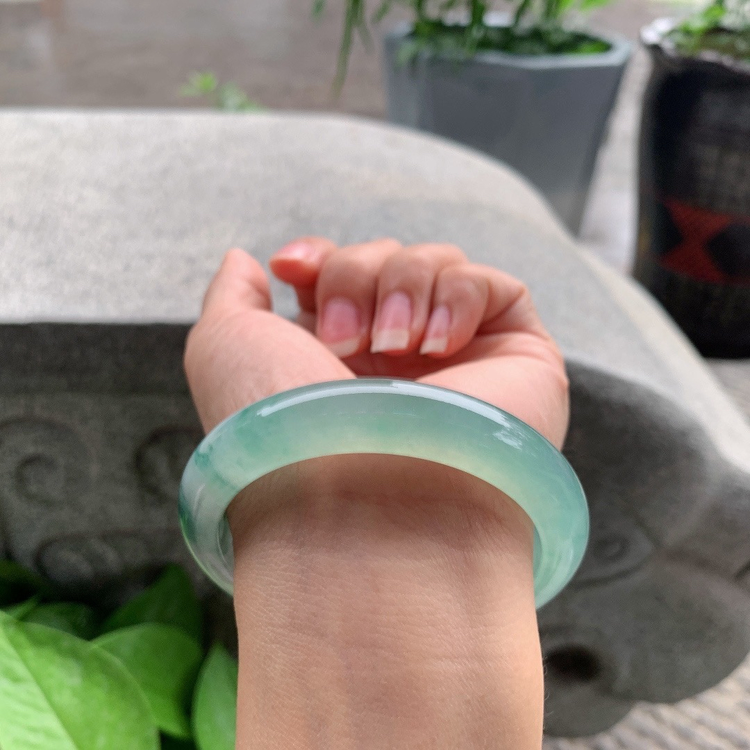 大圈口59.2-11.9-9.2 【冰晴飘花正圈手镯】正圈59 60可戴