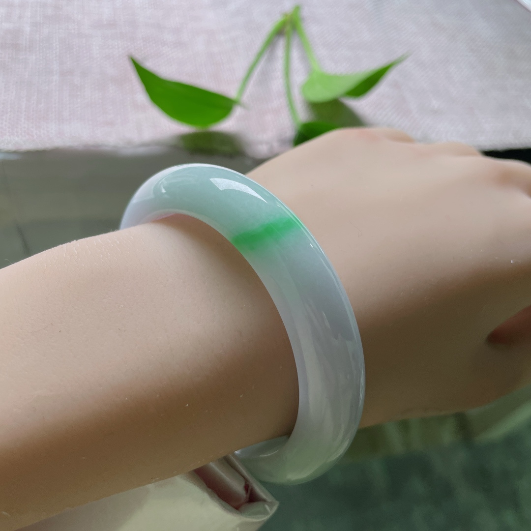 53.9/12.4/8.8，春带彩正圈，鲜翠夺目，遗落在薄荷色的溪边、薰衣草味的晨风里。无裂，ss50802a