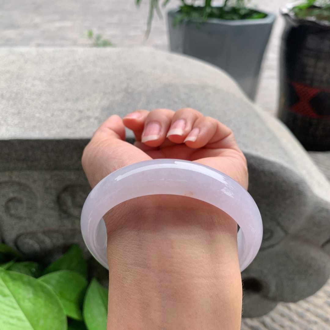 宽版大圈口 62.8-16.2-8.4【冰粉紫正圈手镯】正圈62 63可戴