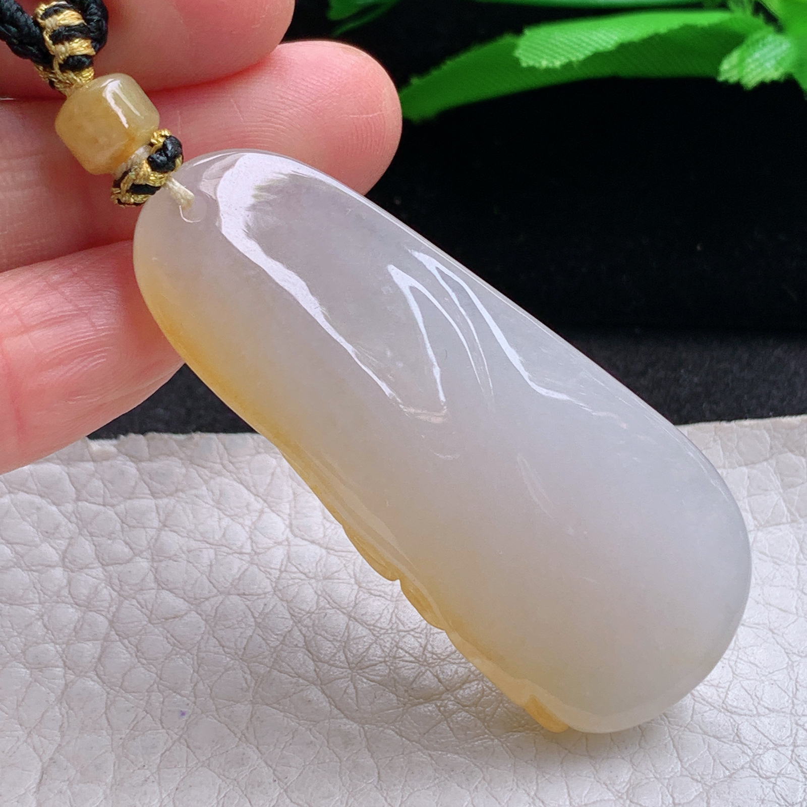 yl实拍54.2*23*15特色缅甸翡翠冰黄立体逍遥佛 站佛玉吊坠 玉挂件