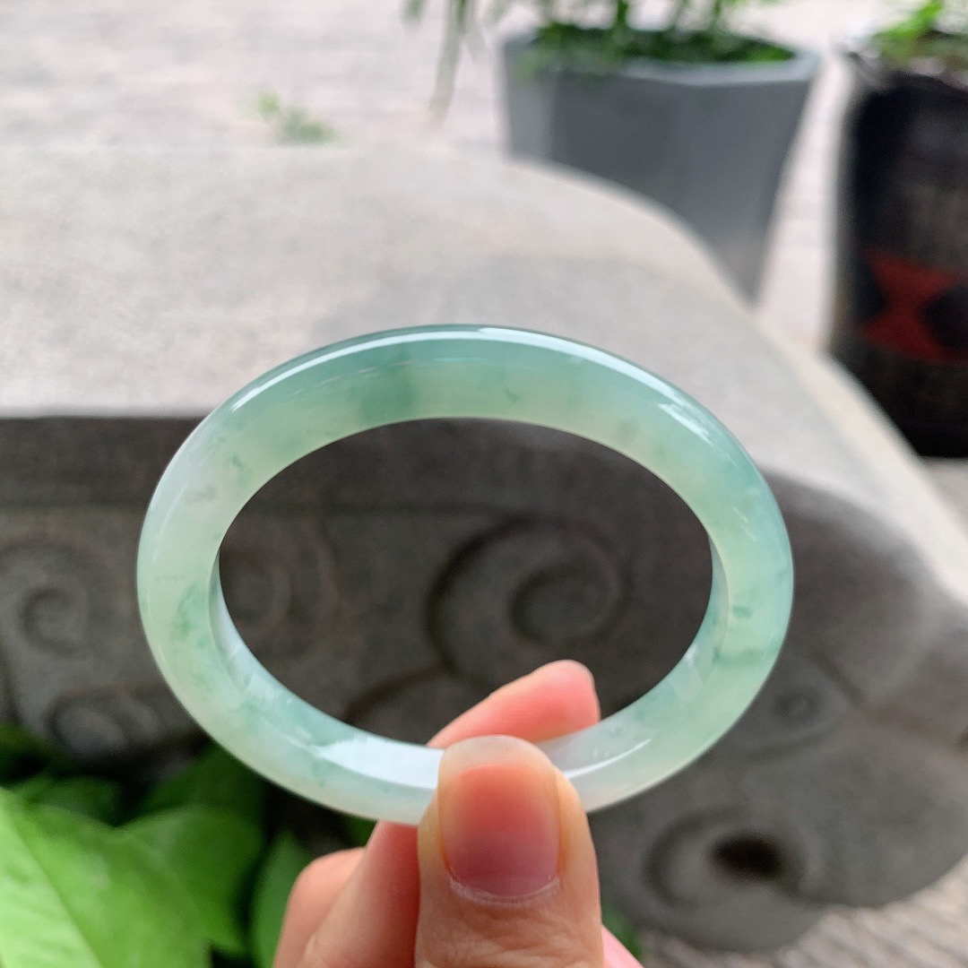 小圈口 51.6-44.5-7.8-7.4【冰飘花贵妃手镯】贵妃51 52可戴