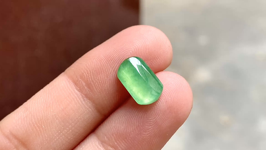 ️ 木纳绿马鞍，无裂，11*6.8*2.8