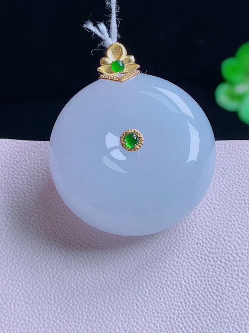 18k平安扣，无裂，尺寸29.2/24/11.8，编号17amh  23