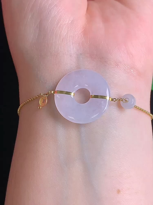  ，18k金镶冰甜甜圈手链，，尺寸21/3.2，编号y2319 21