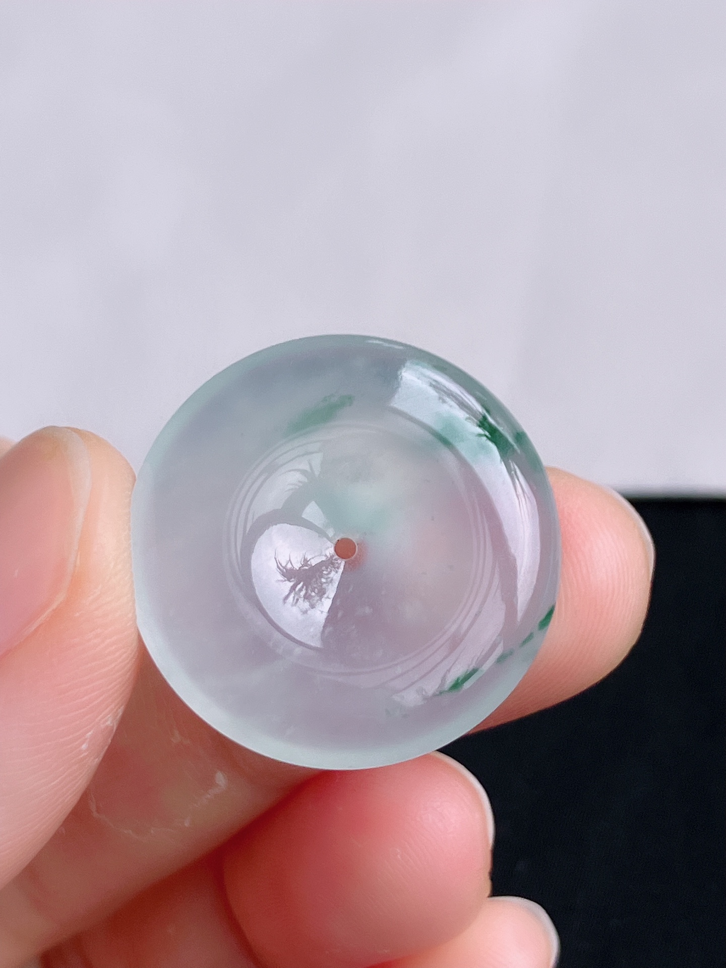 ️冰飘花平安扣，晶莹剔透，尺寸23.8/5/自然光实拍