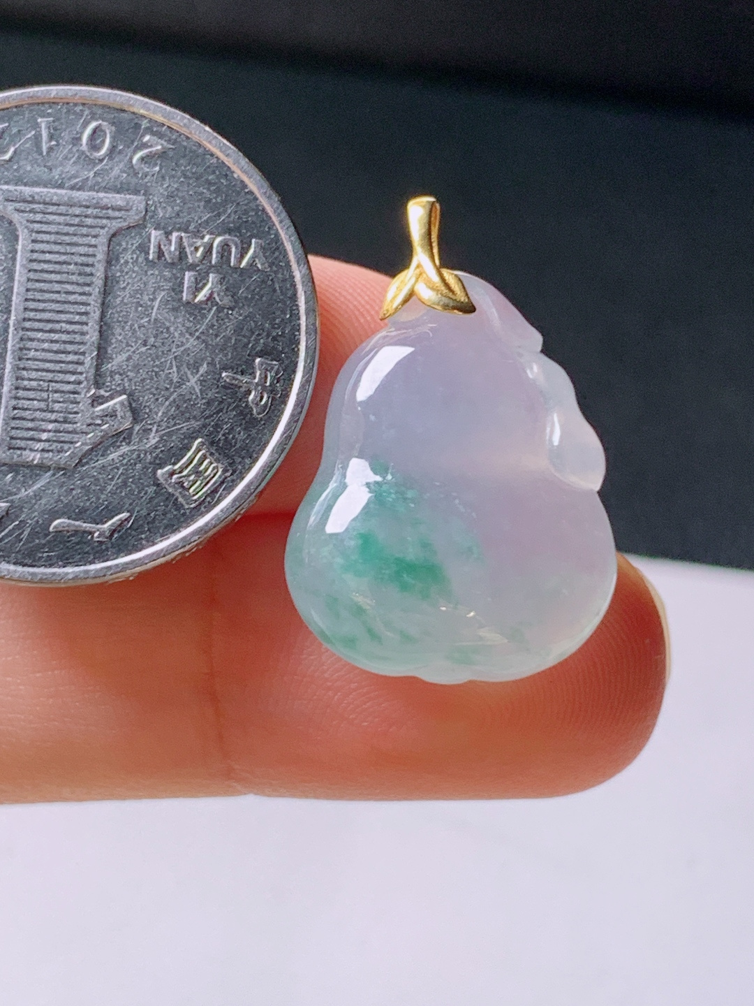 ️ 冰种飘花葫芦吊坠，水润起胶，裸石20.8-15.9-6.724.1