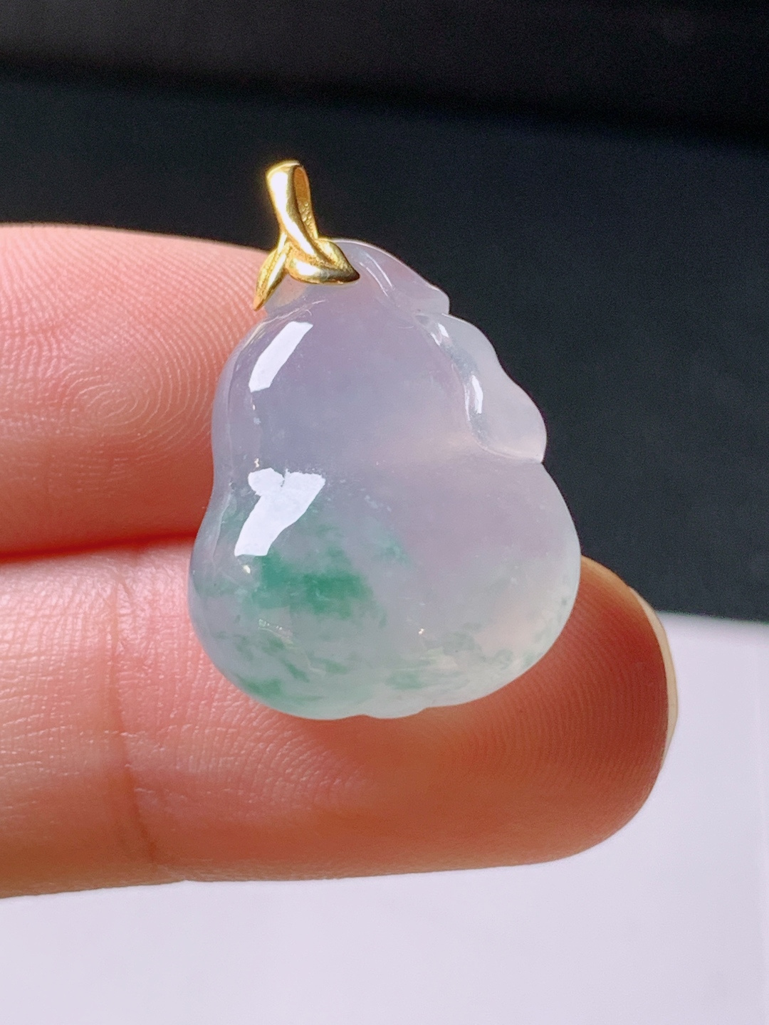 ️ 冰种飘花葫芦吊坠，水润起胶，裸石20.8-15.9-6.724.1