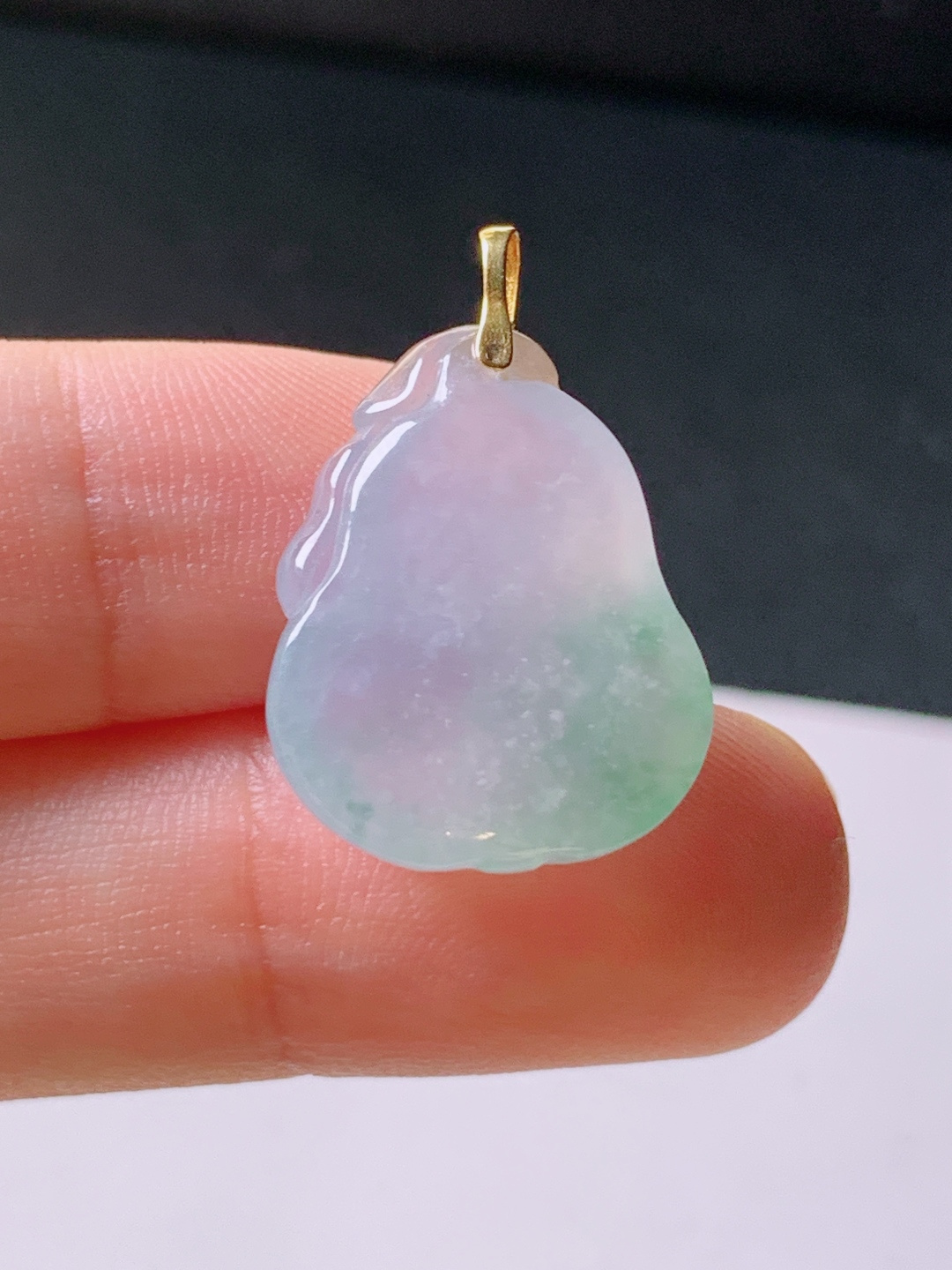 ️ 冰种飘花葫芦吊坠，水润起胶，裸石20.8-15.9-6.724.1