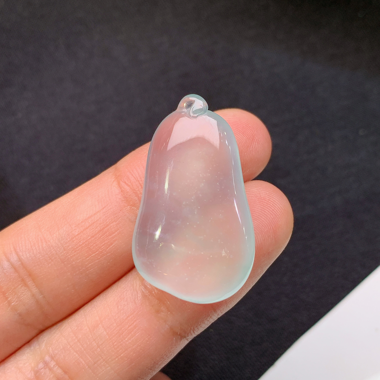 冰种福瓜，镶嵌佳品，冰润细腻，种水足，Xg 尺寸28.6*16.8*5.6